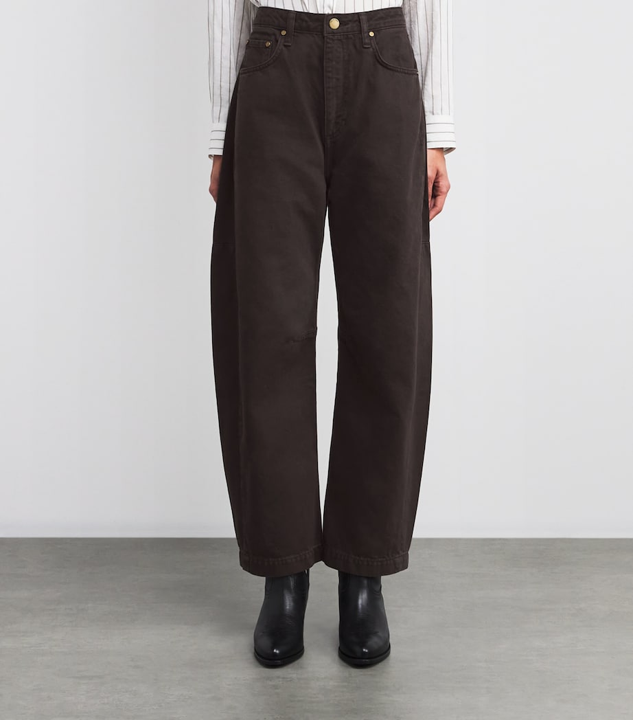 Charlie High-Rise Barrel Jeans ESPRESSO Image 3