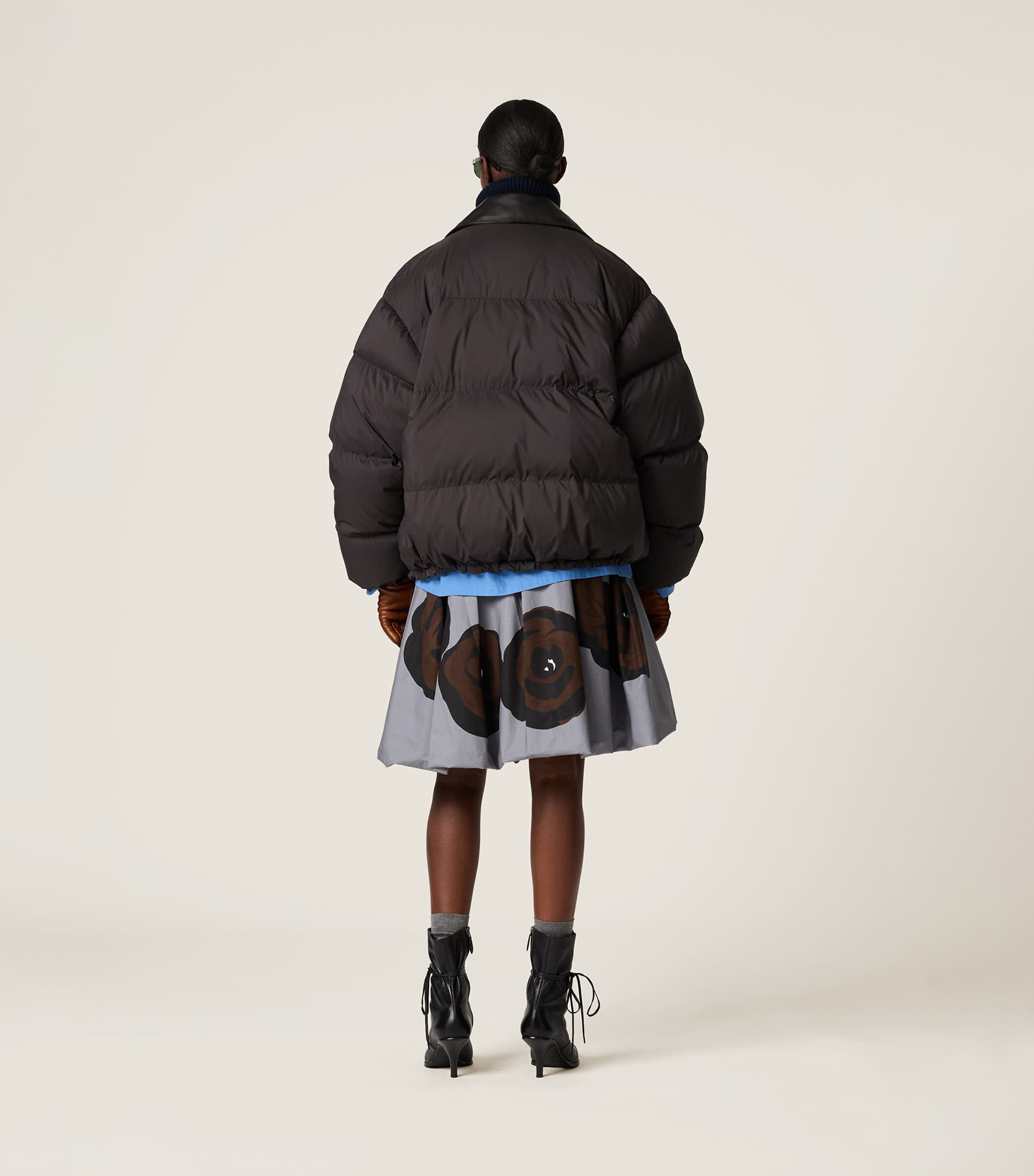 Technical Pongé Puffer Jacket F0A5T Image 3