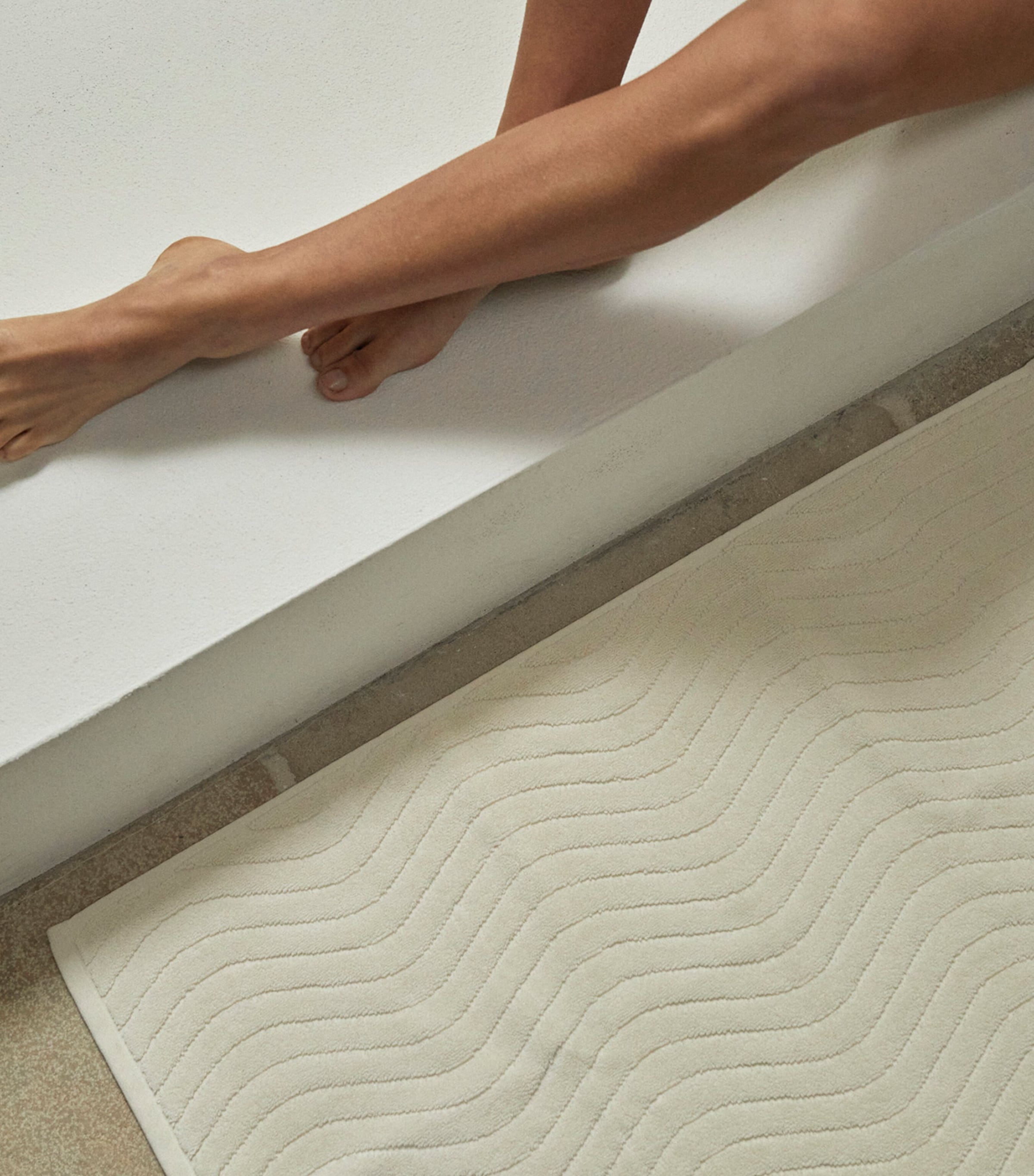 Eyre Bath Mat (50cm x 80cm) IVORY Image 3