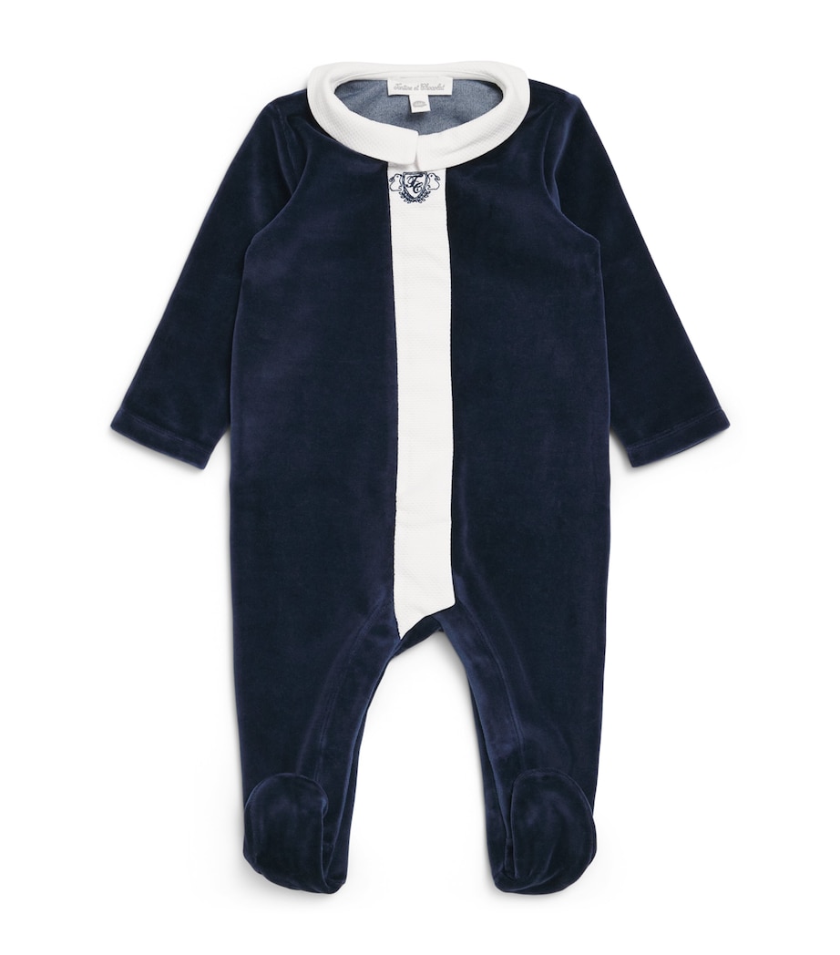 Tartine et Chocolat Velour All-In-One (0-24 Months) Marine Image 1