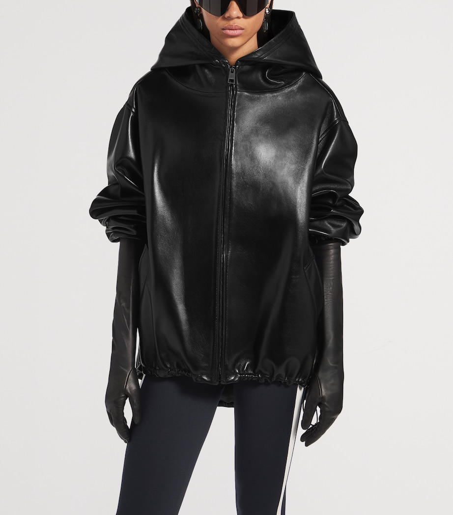 Balenciaga Womens Lambskin Hoodie Image 5
