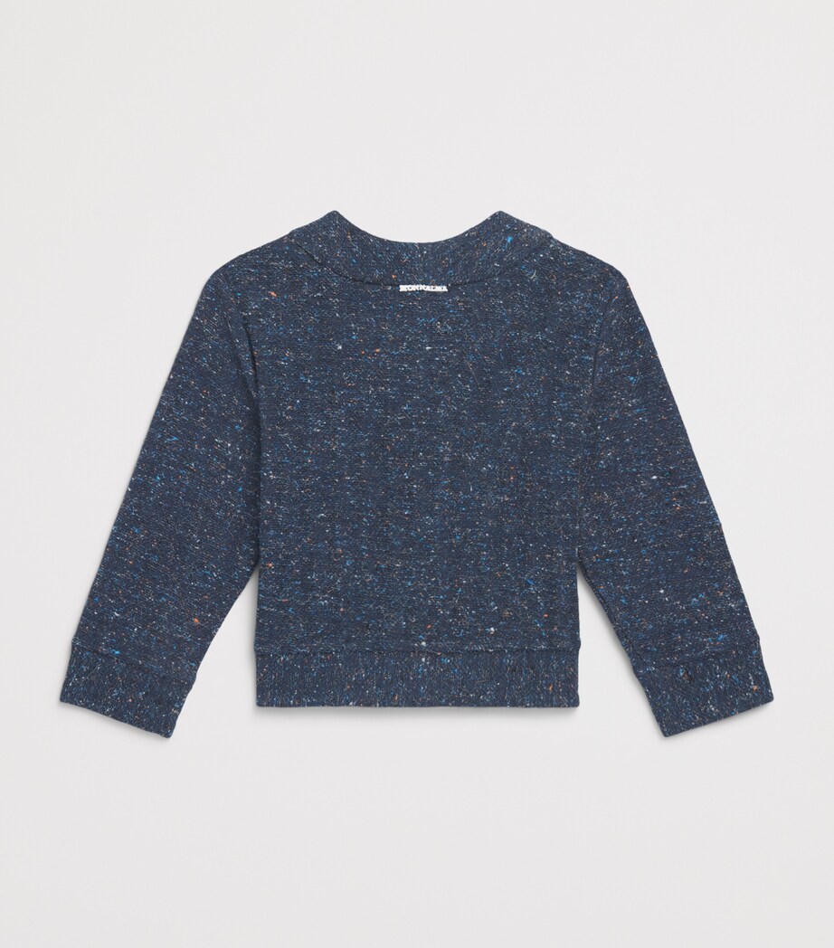 Monnalisa Cotton-Blend Button Cardigan (6 Months - 6 Years) Blu+multicolor Image 2