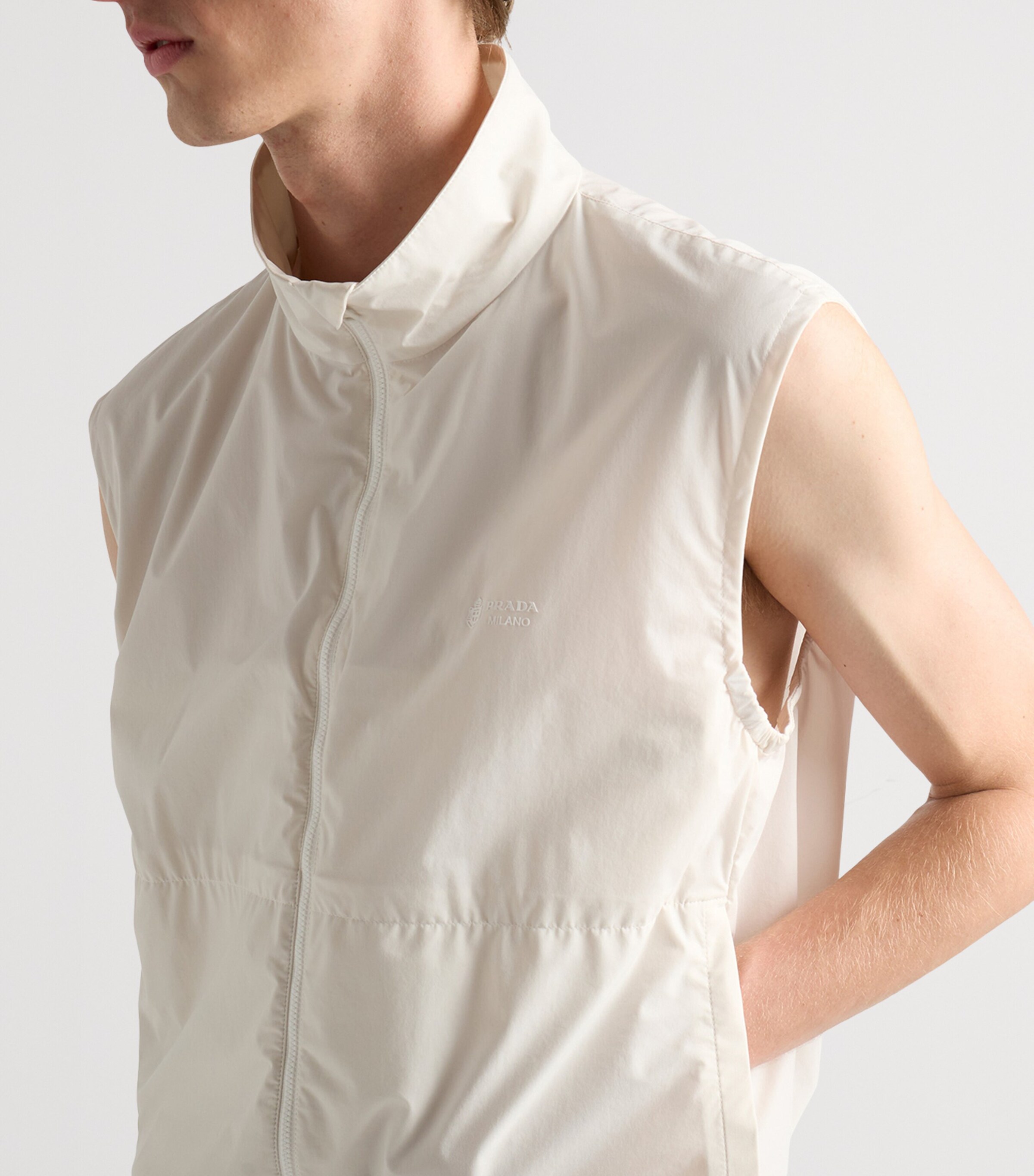 Prada Mens Re-Nylon Gilet Neutral Image 6
