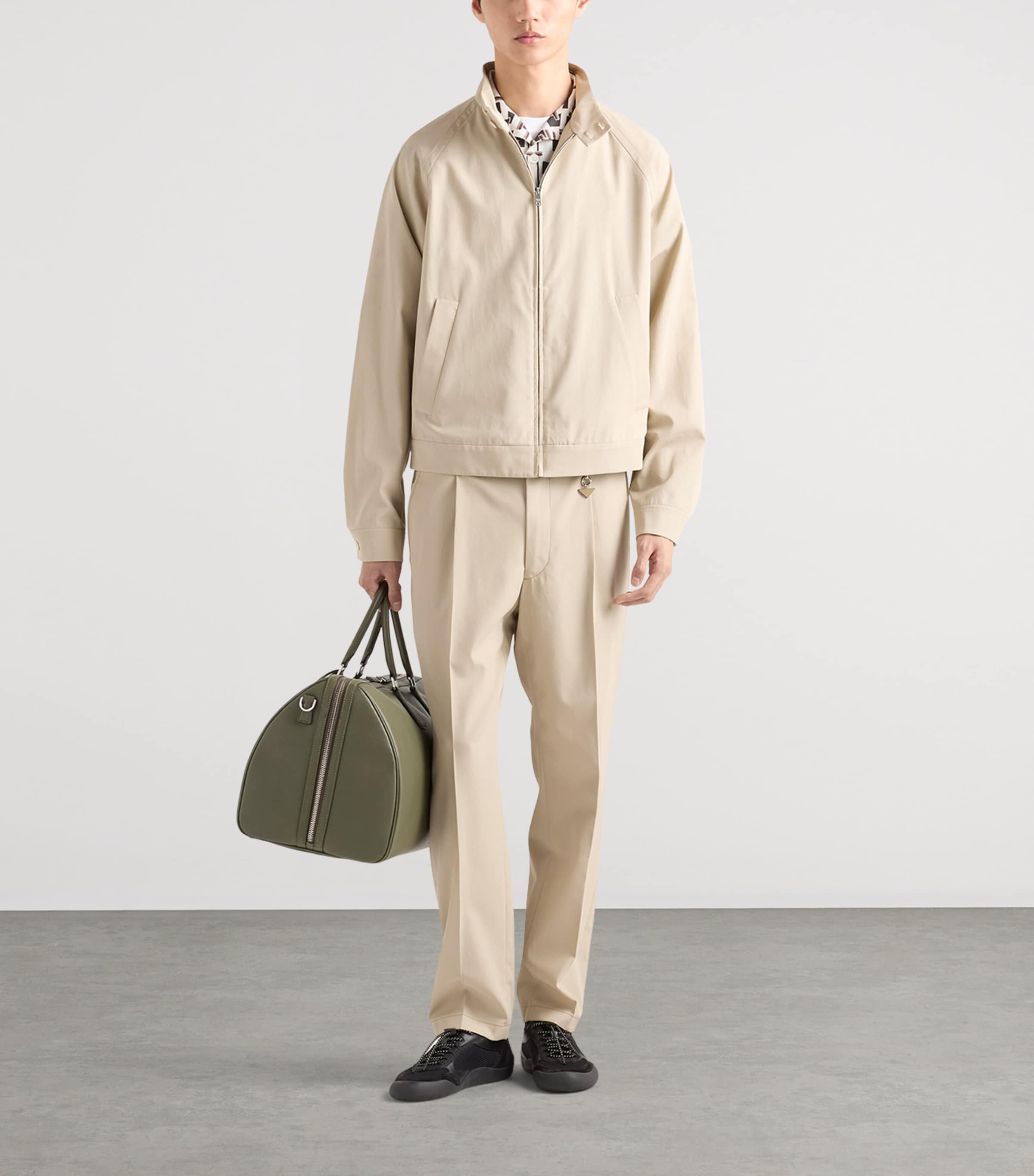 Prada Mens Cotton-Silk Printed Bowling Shirt Image 2