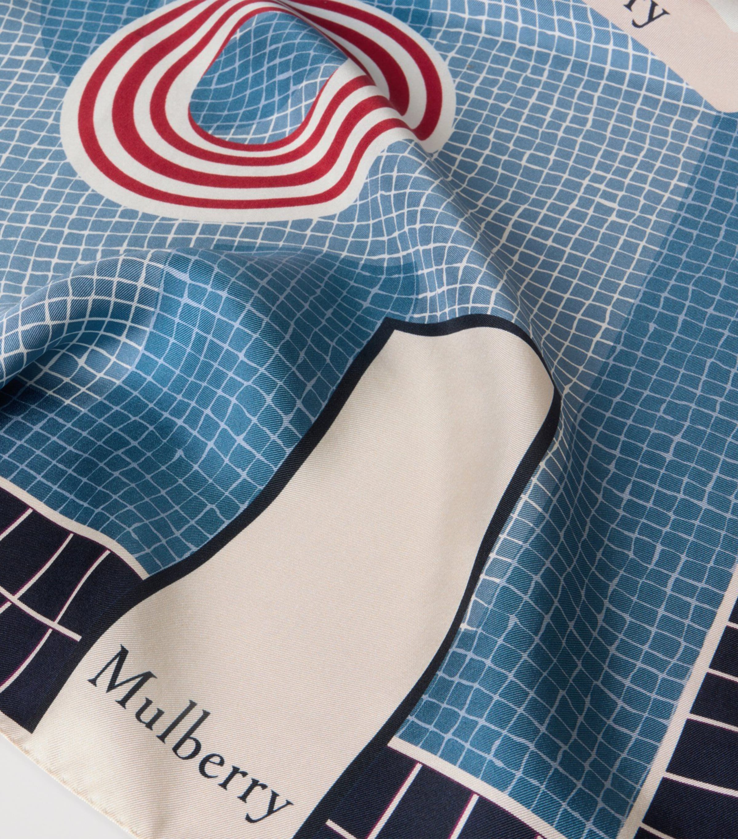 Silk Summer Pool Scarf BRIGHTON BLUE Image 3