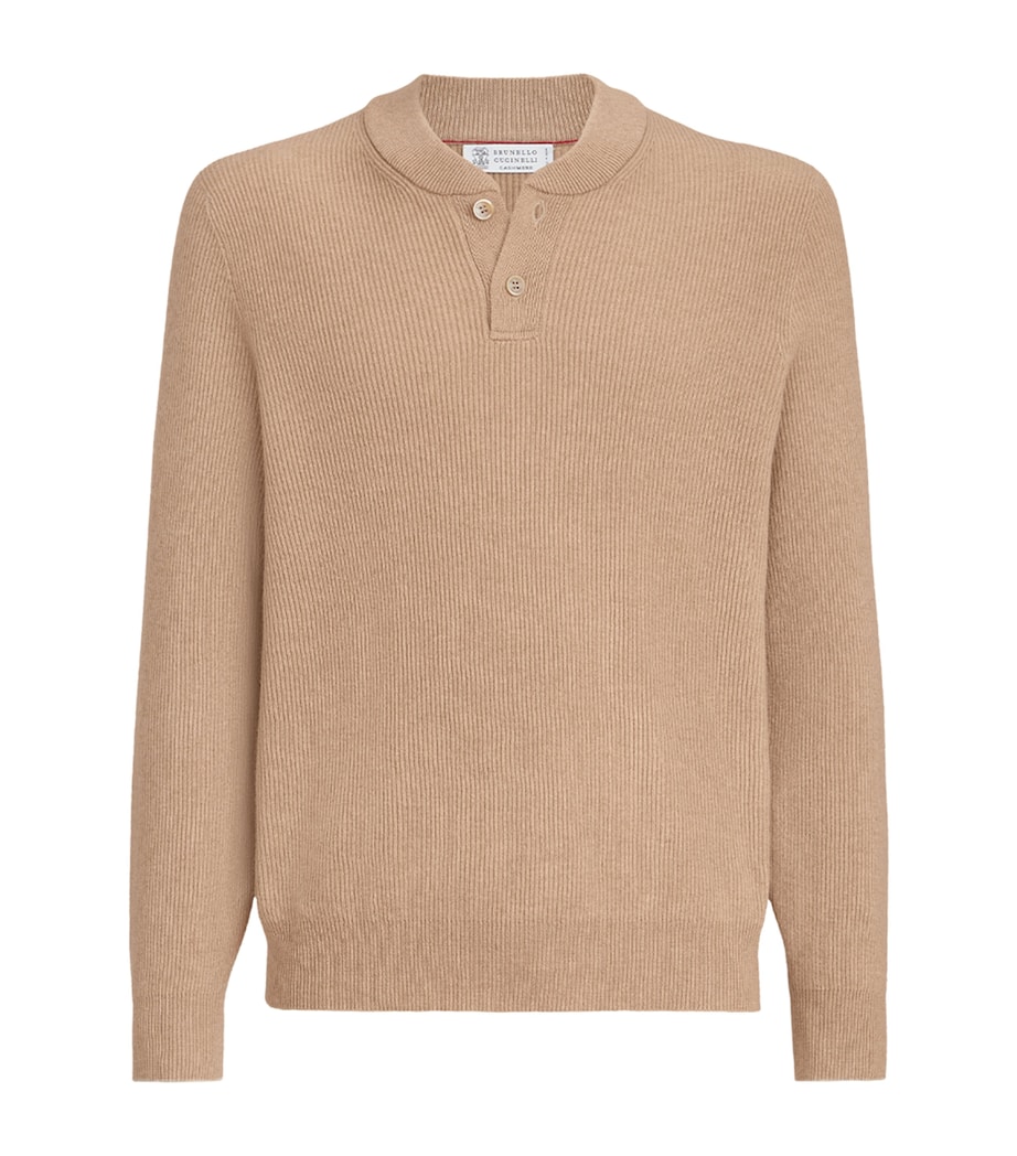 Brunello Cucinelli Mens Cashmere Button-Up Sweater Image 1
