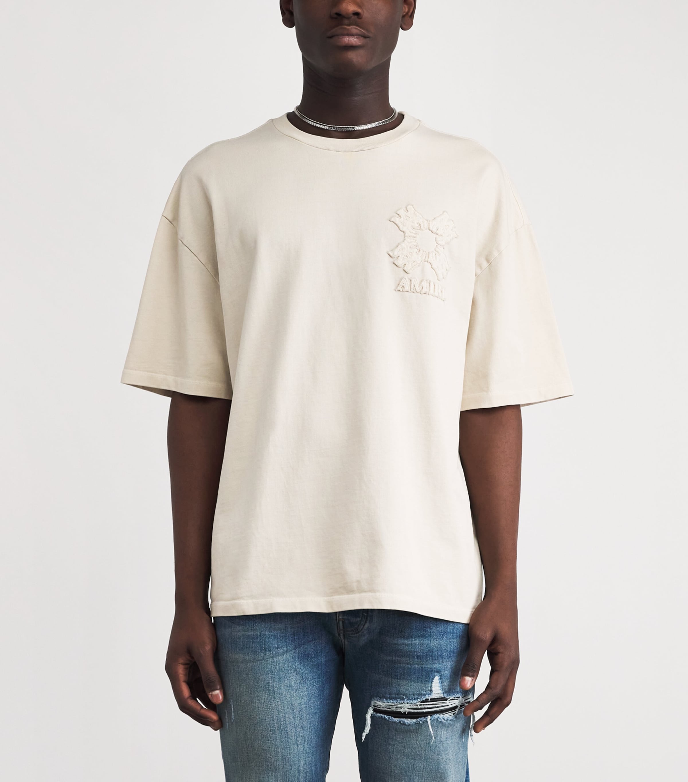 AMIRI White Cotton MA Quad Oversized T-Shirt | Harrods UK