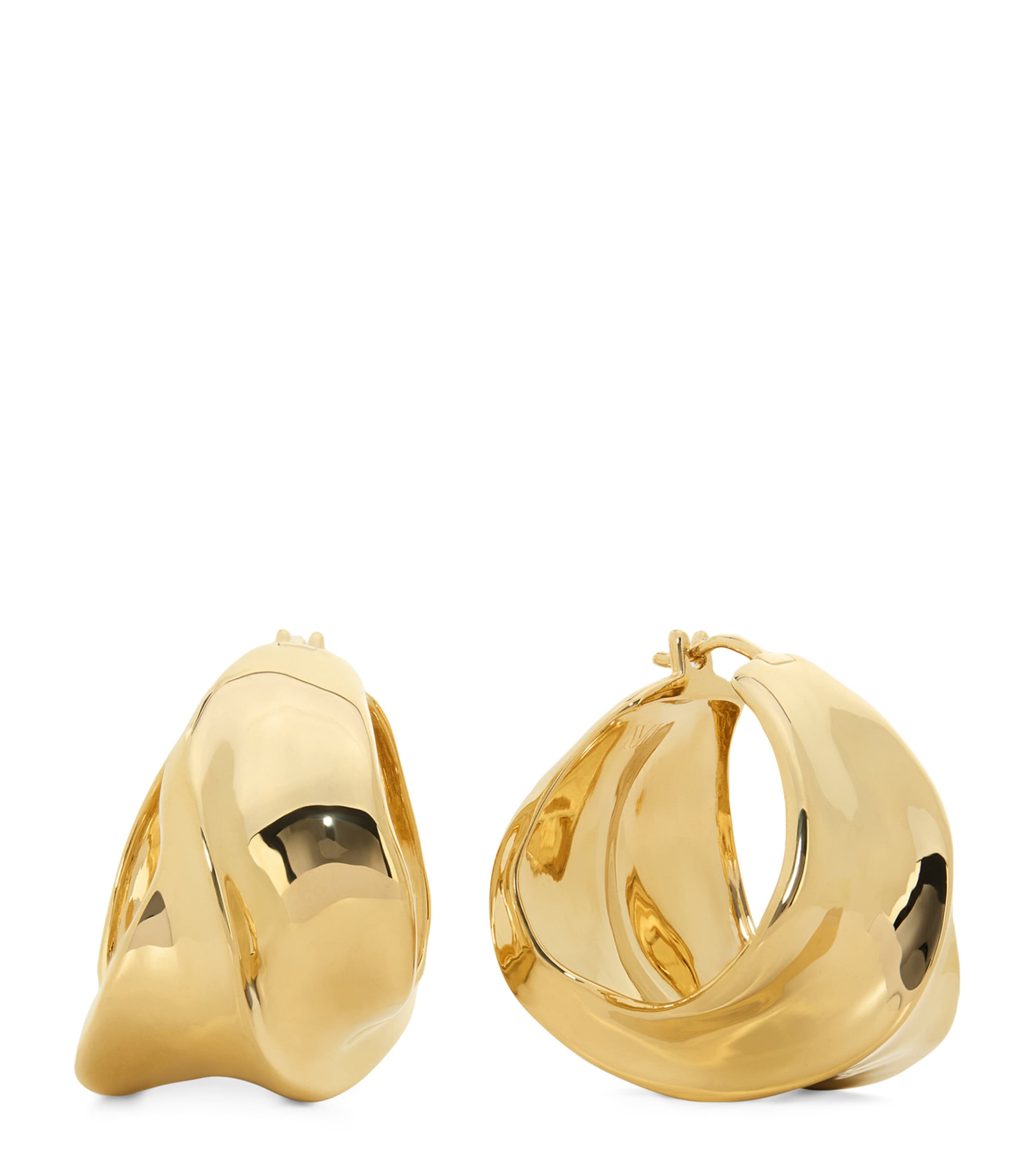 Monica Vinader Gold Vermeil Nomade Hoop Earrings Gold Vermeil Image 1