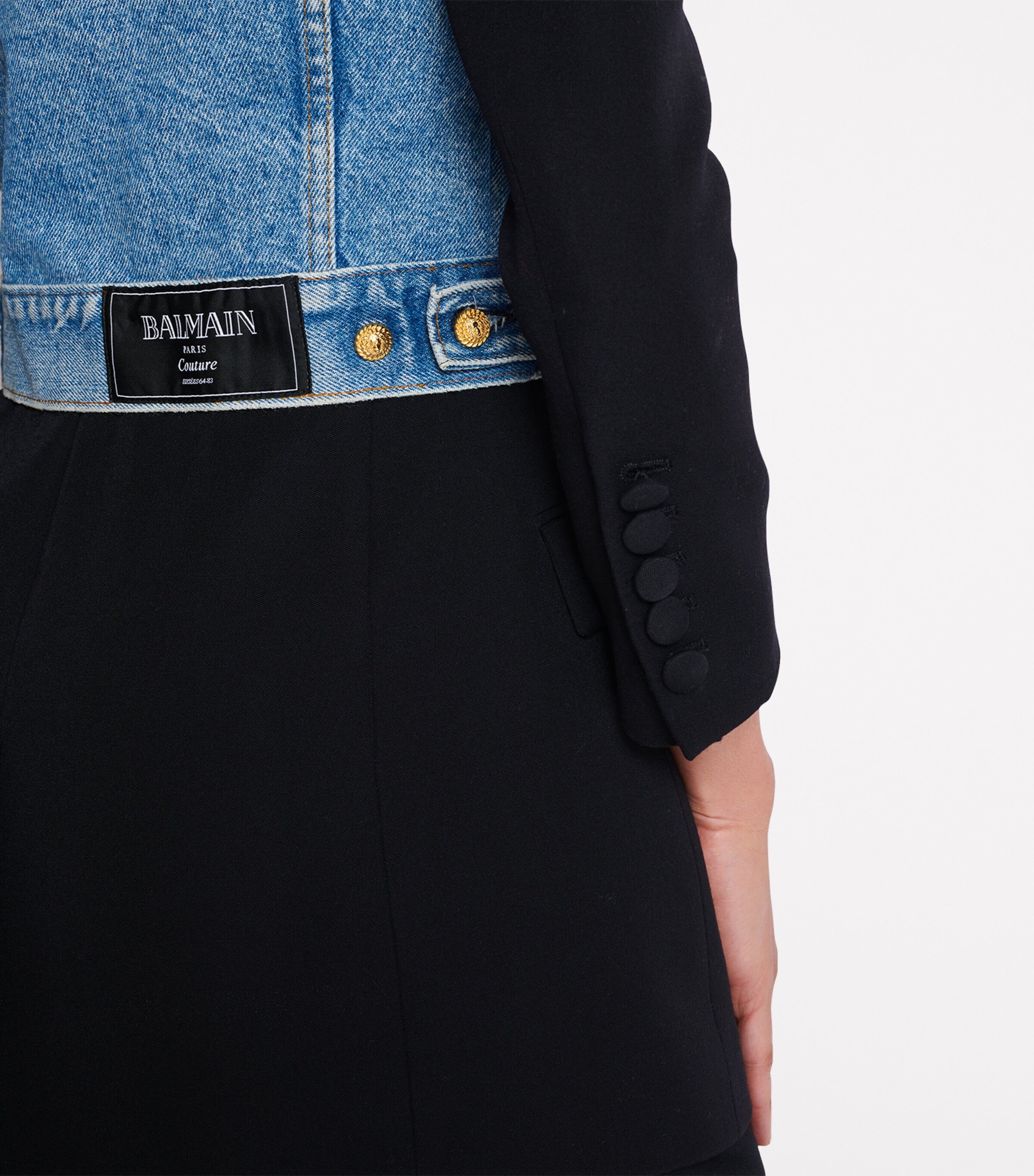 Virgin Wool-Denim Blazer ENA NOIR/BLEU DENIM Image 8