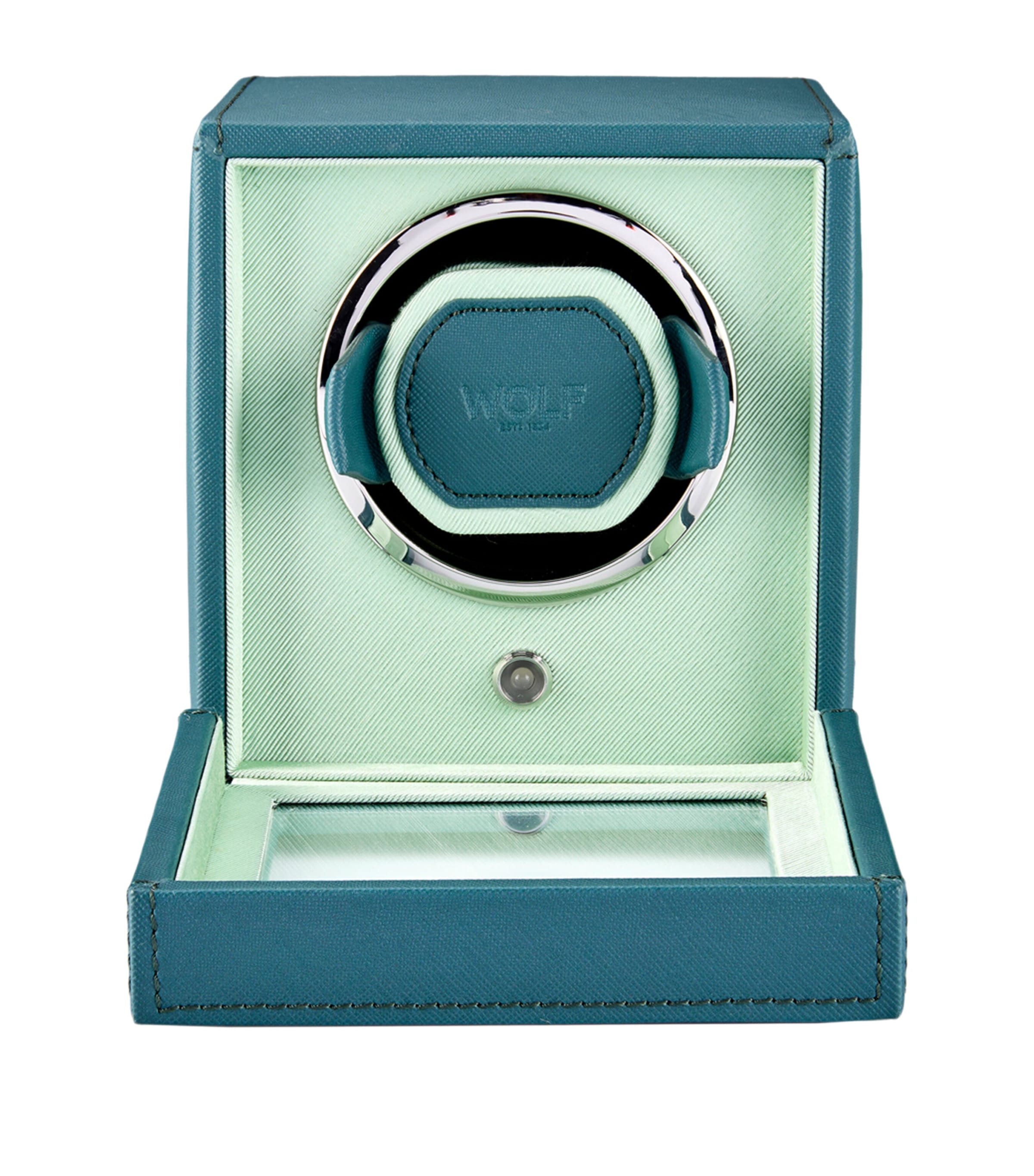 WOLF Cub Watch Winder with Cover Seltzer Teal/mint Image 3