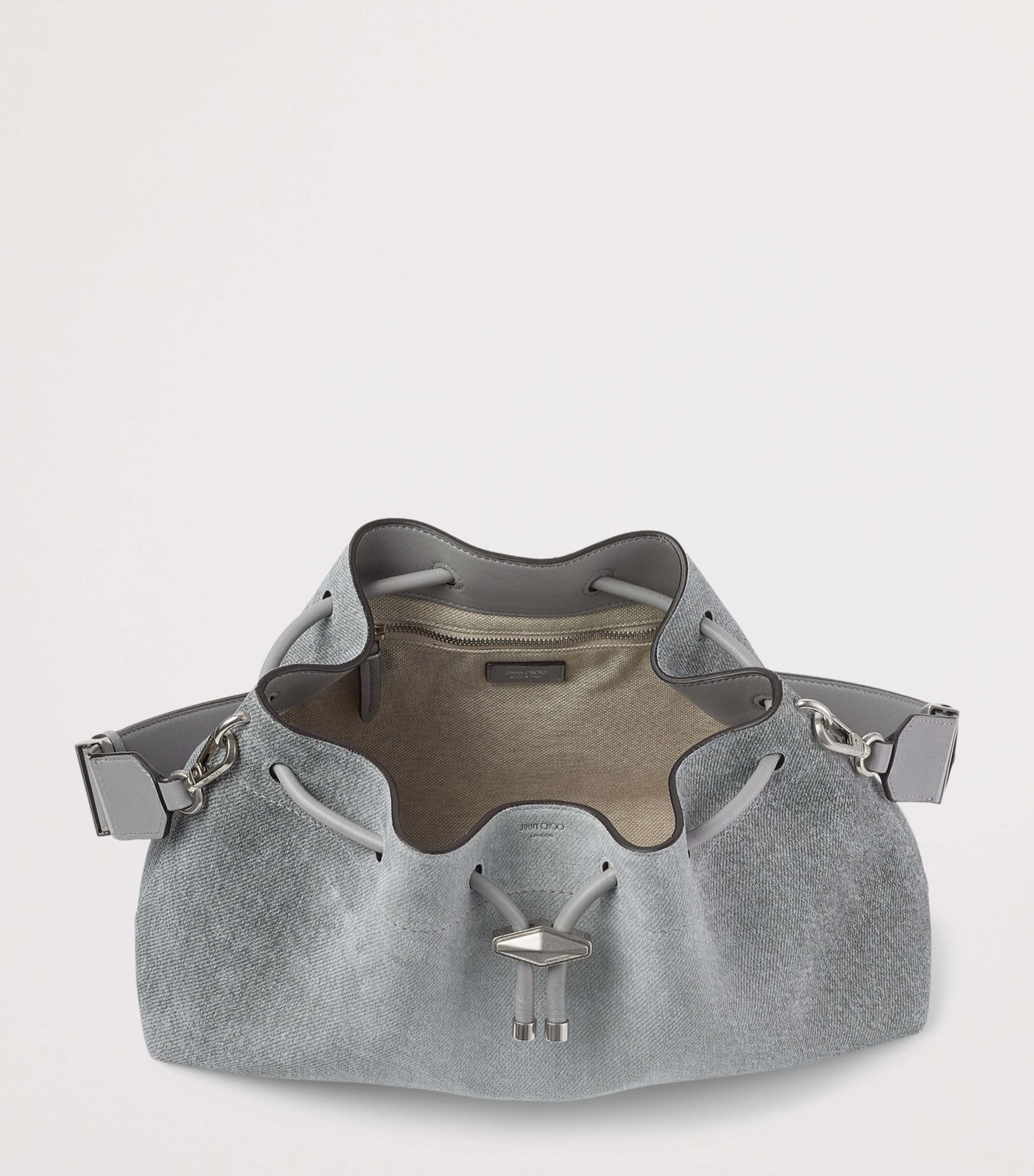 Bon Bon Cinch Suede Denim Top-Handle Bag DOVE/DOVE/ANTIQUE SI Image 4