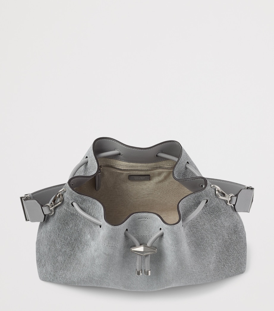 Bon Bon Cinch Suede Denim Top-Handle Bag DOVE/DOVE/ANTIQUE SI Image 4