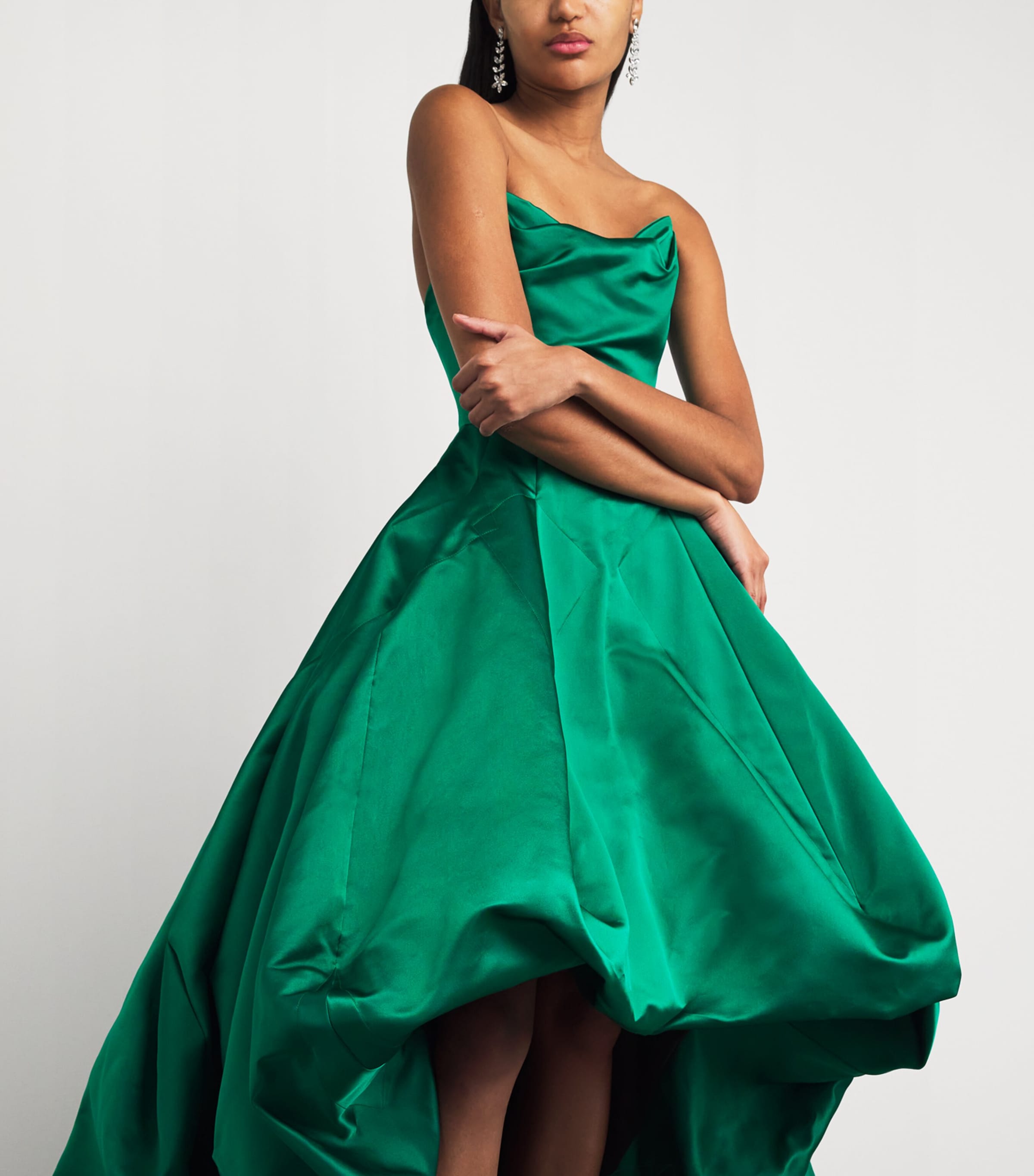 Silk Victoria Gown GREEN Image 6