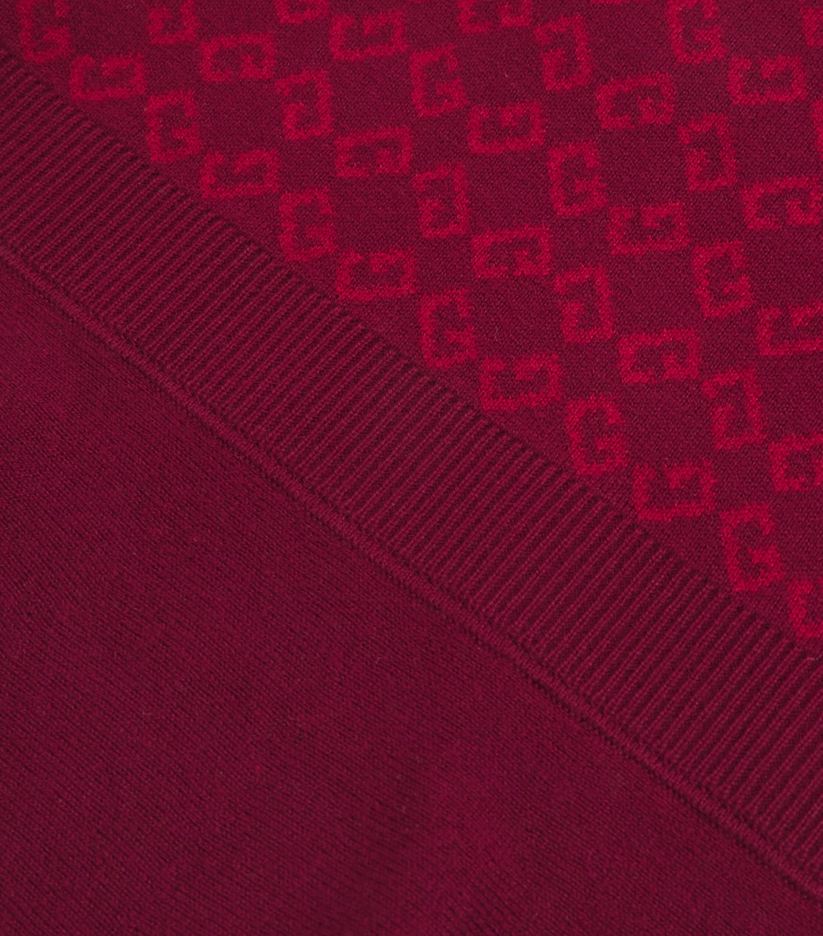 Knitted 4G Dress (4-12 Years) CRIMSON Image 3