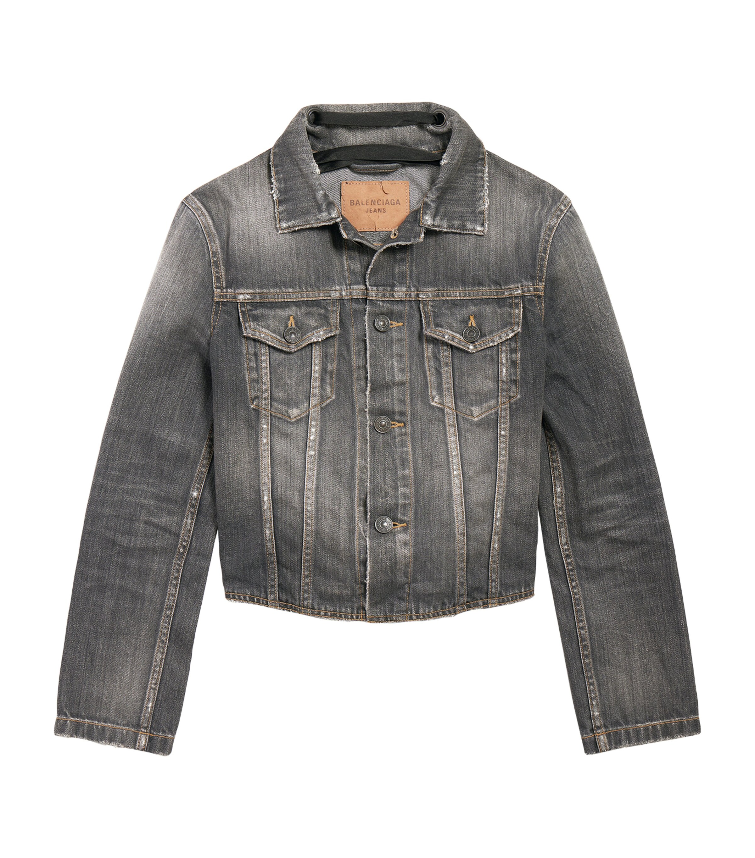 Balenciaga Grey Lace-Back Denim Jacket | Harrods US