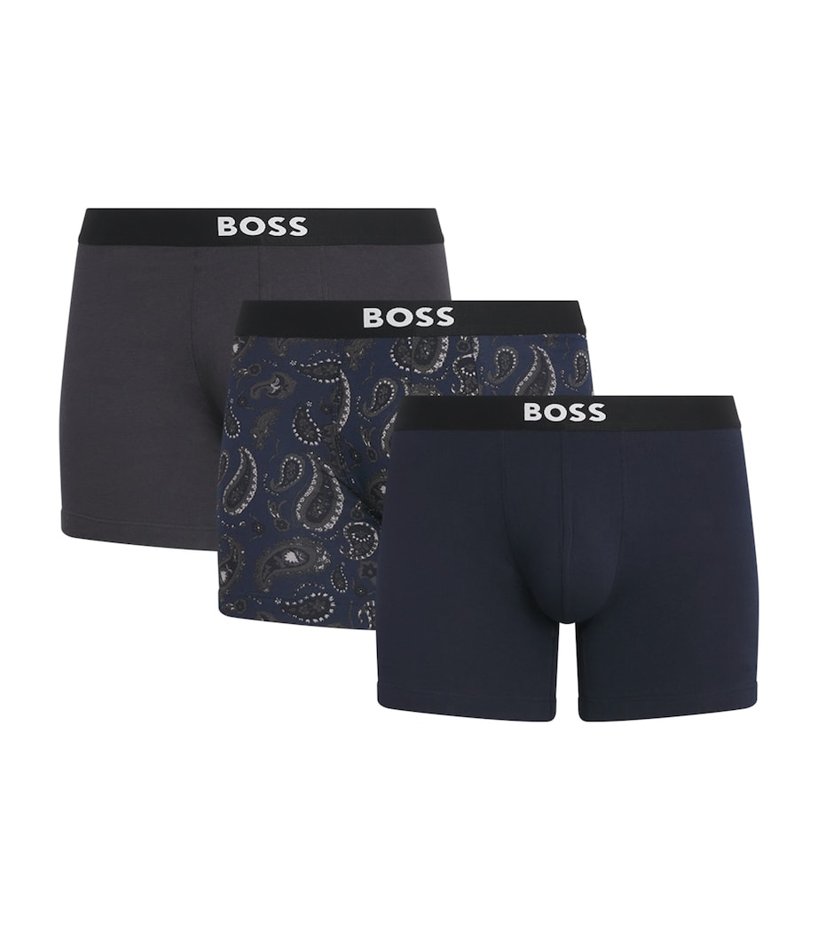 Organic Cotton Stretch Boxer Briefs (Pack of 3) 972 OPEN MISC Image 1