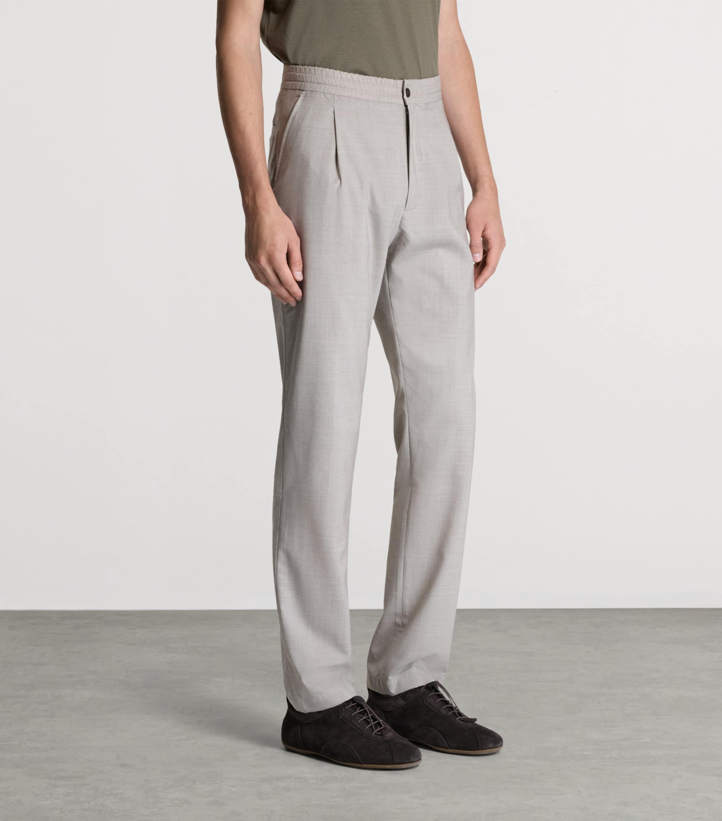 Dunhill Mens Wool Casual Trousers Image 4