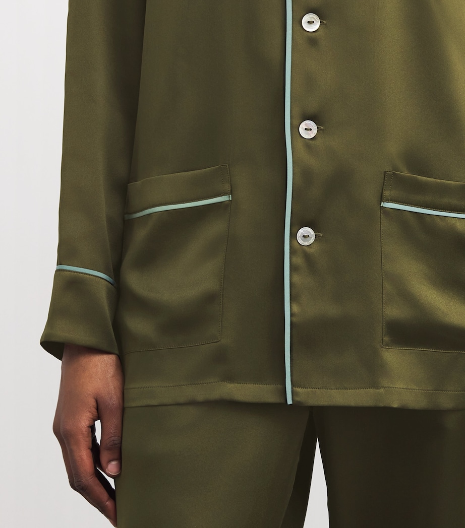 Silk Yves Pyjama Set IVY Image 4