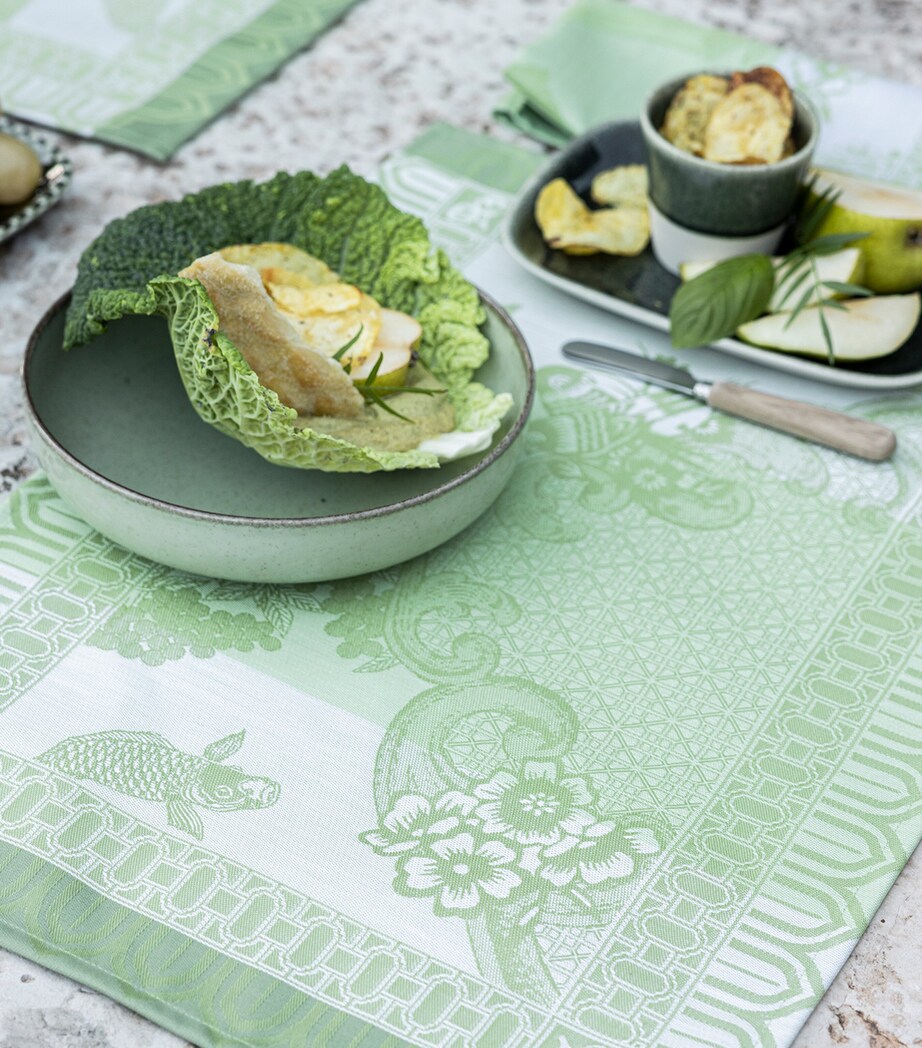 Le Jacquard Français Cotton Imperial Promenade Placemat (50cm x 36cm) Green Image 2
