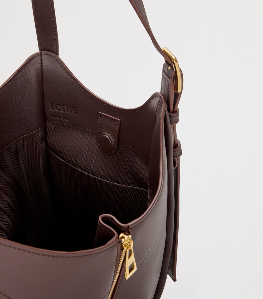 Calfskin Hammock Flip Tote Bag DARK CHESTNUT Image 7