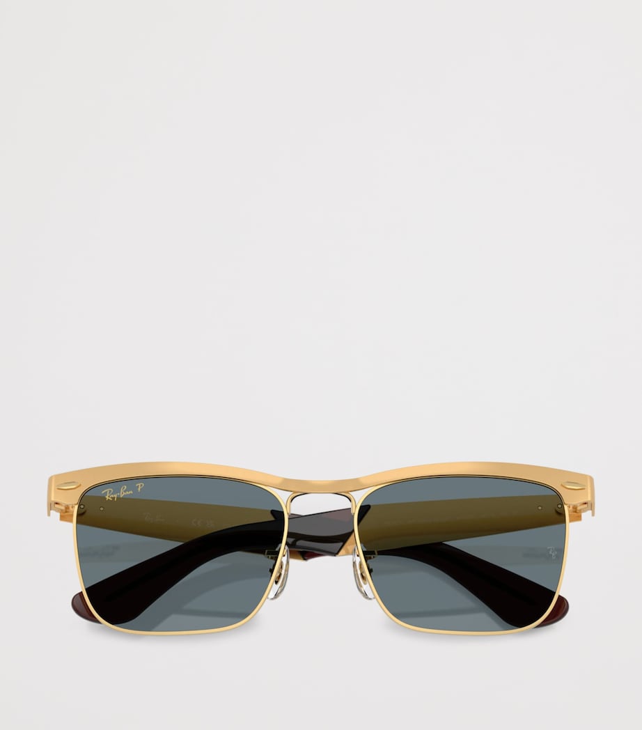 Ray-Ban Metal Wayfarer Deluxe Square Sunglasses Gold Image 5