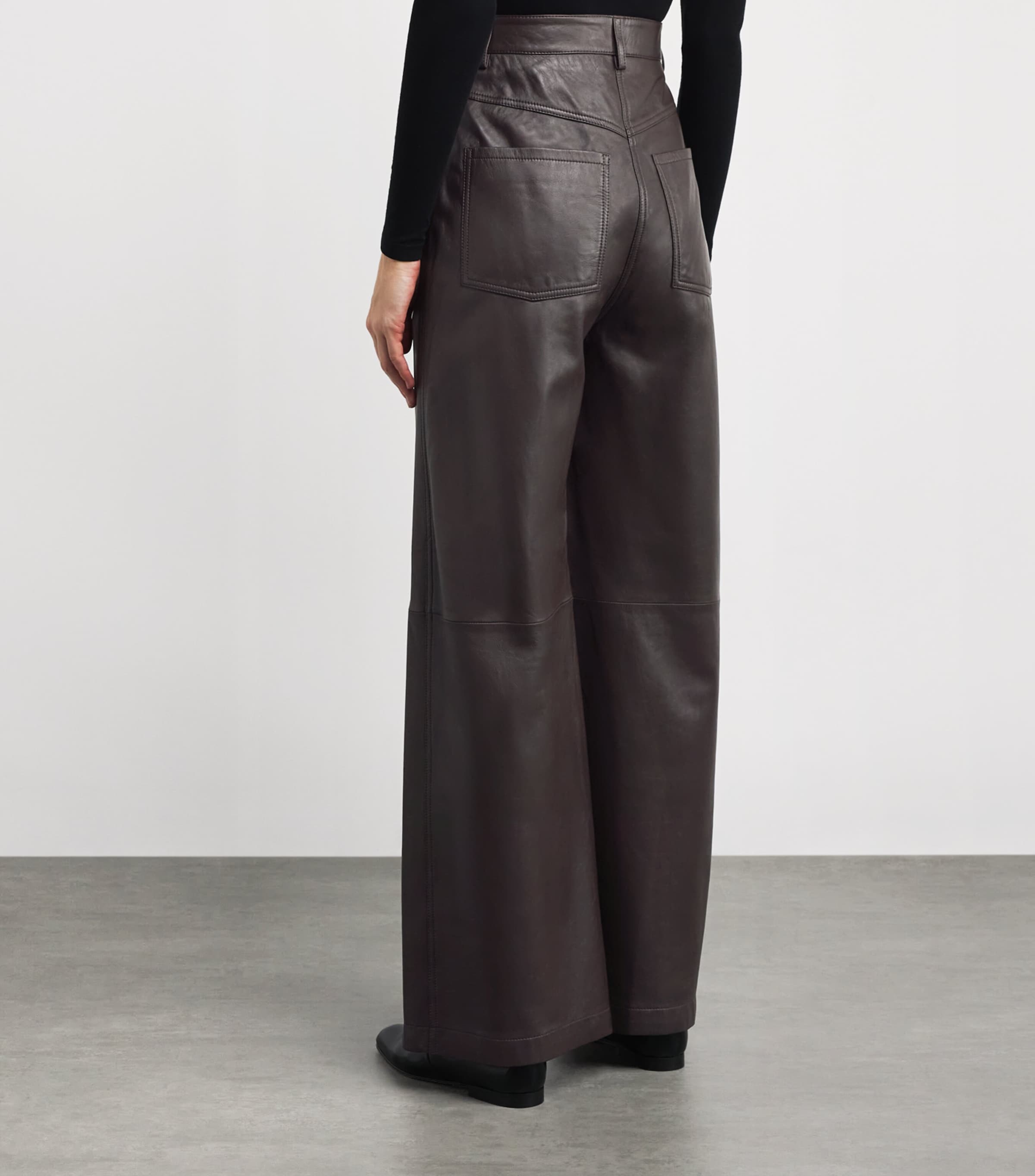 Lambskin Wide-Leg Trousers A2009 Image 4