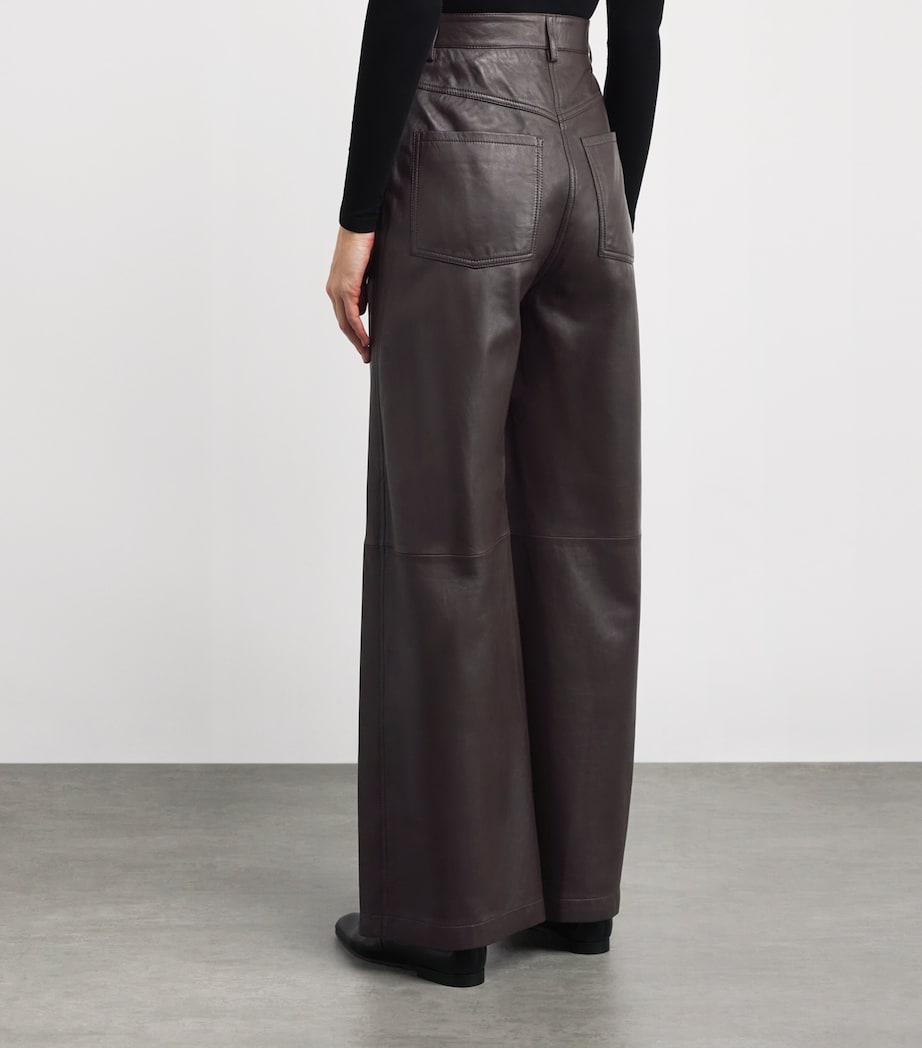 Lambskin Wide-Leg Trousers A2009 Image 4