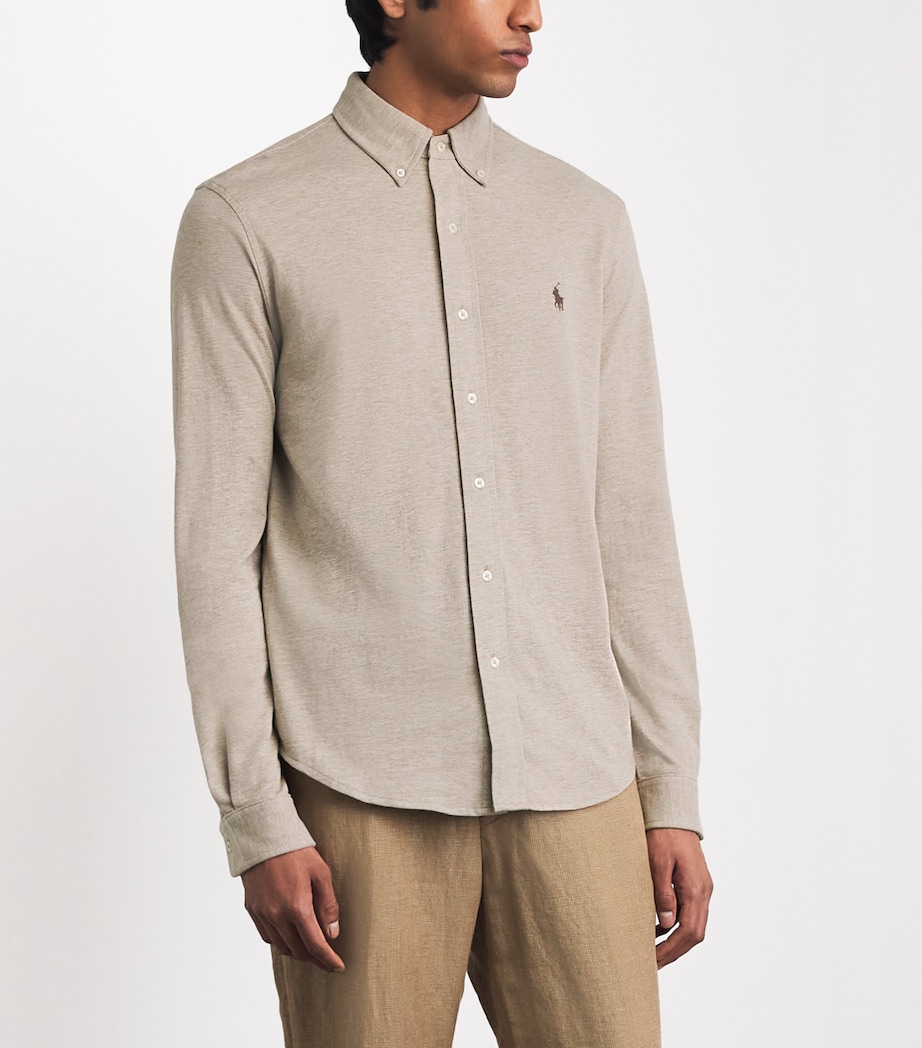 Polo Ralph Lauren Mens Cotton Featherweight Shirt Tscn Beige Image 4