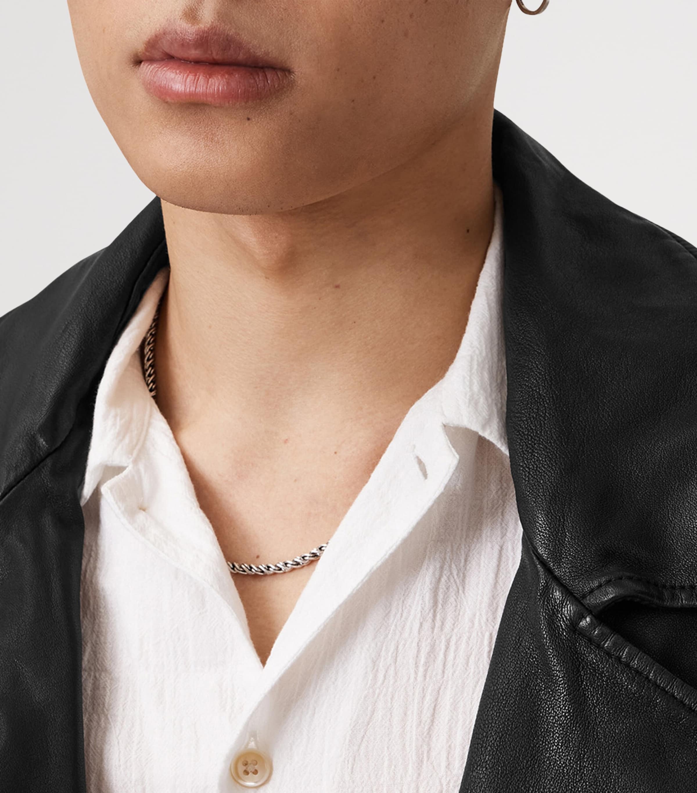 Leather Bradford Biker Jacket BLACK Image 7