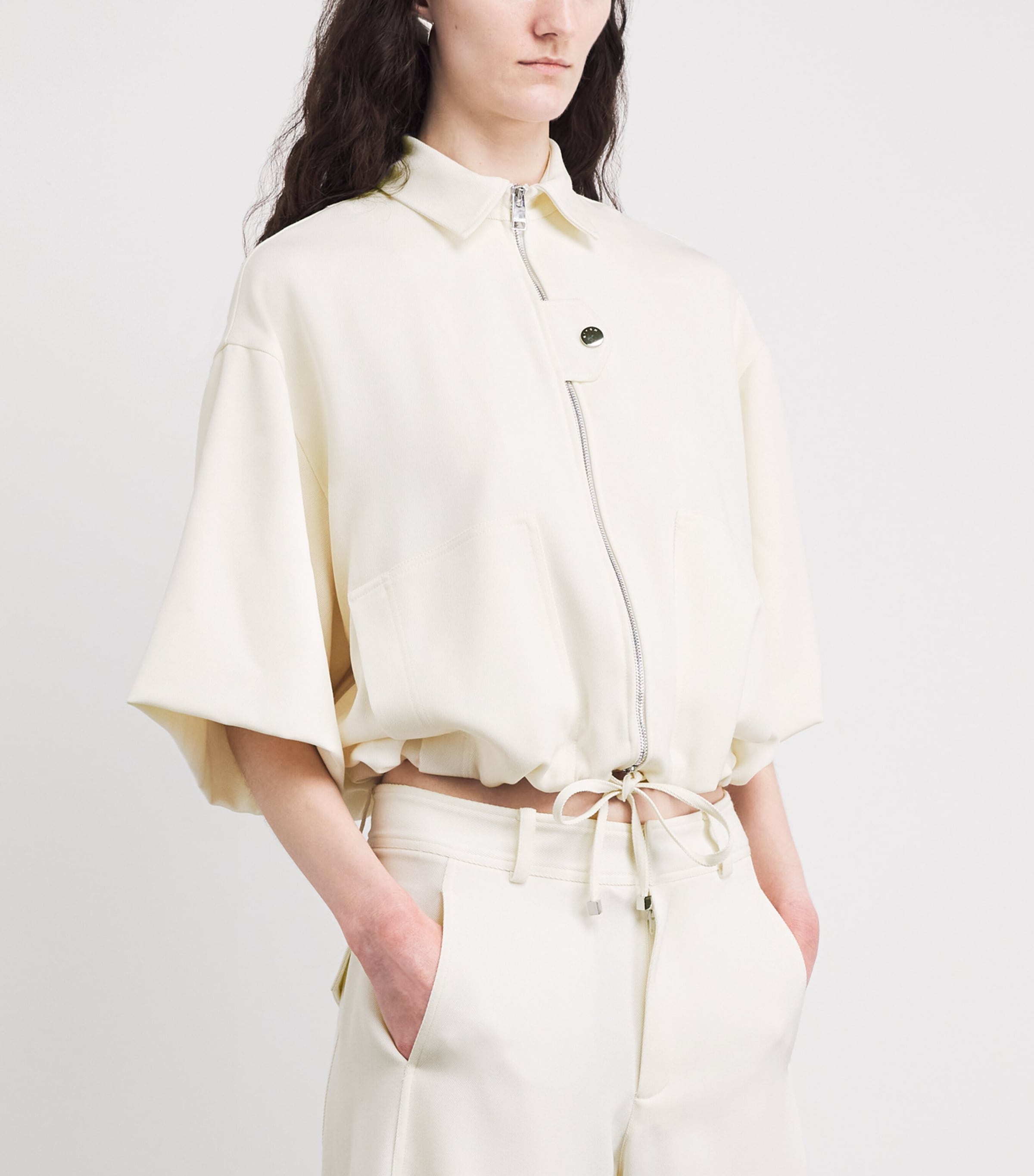 Wool-Silk Jacket WHITE Image 4