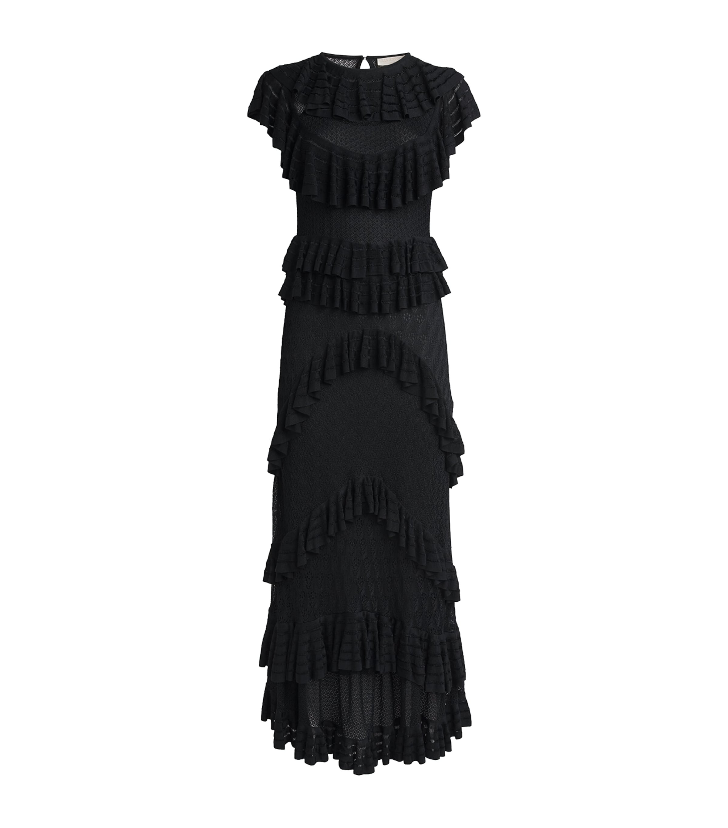 Ulla Johnson Ruffled Magnolia Maxi Dress Noir