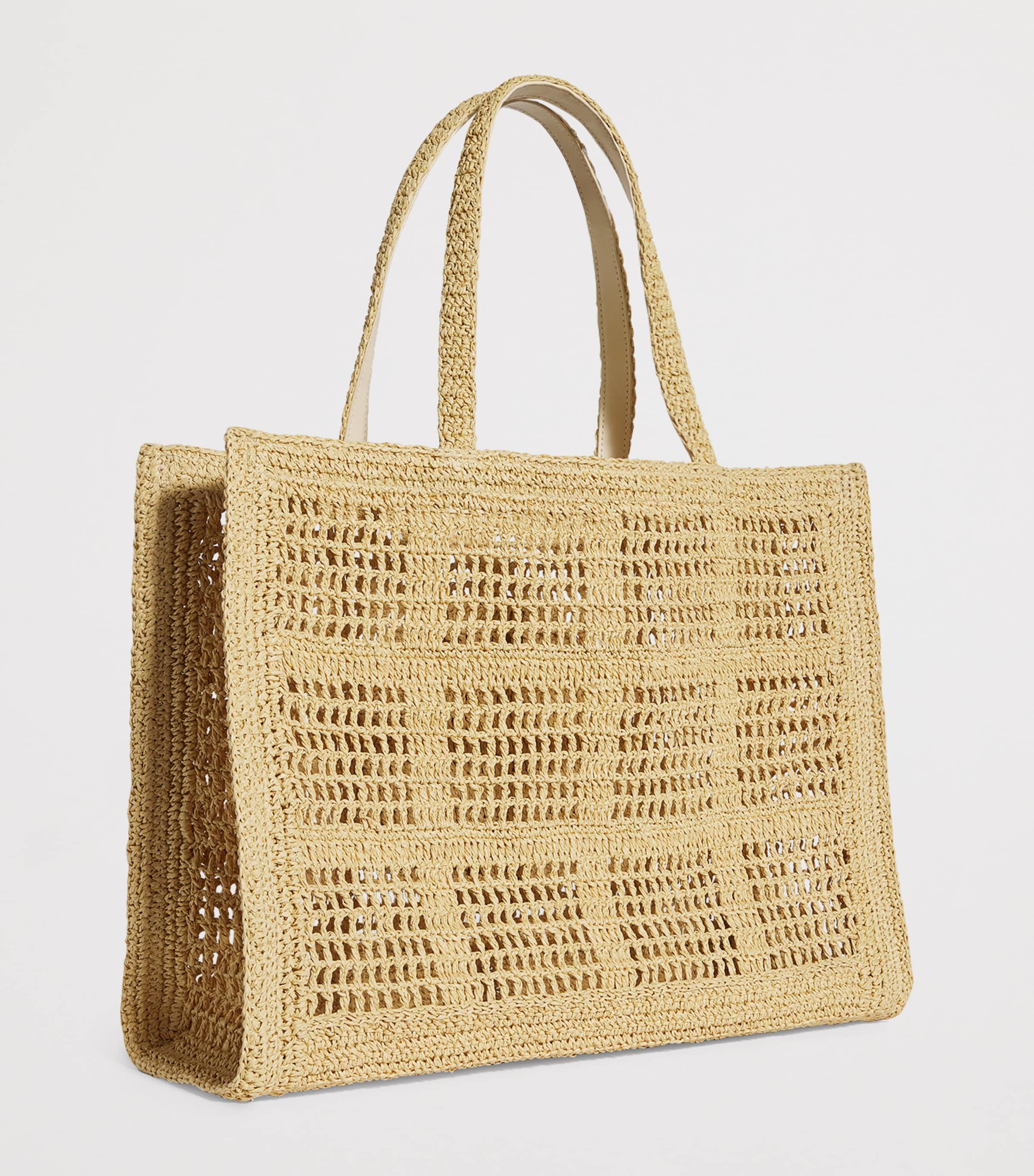 Tory Burch Large Crochet Ella Tote Bag Natural Image 3