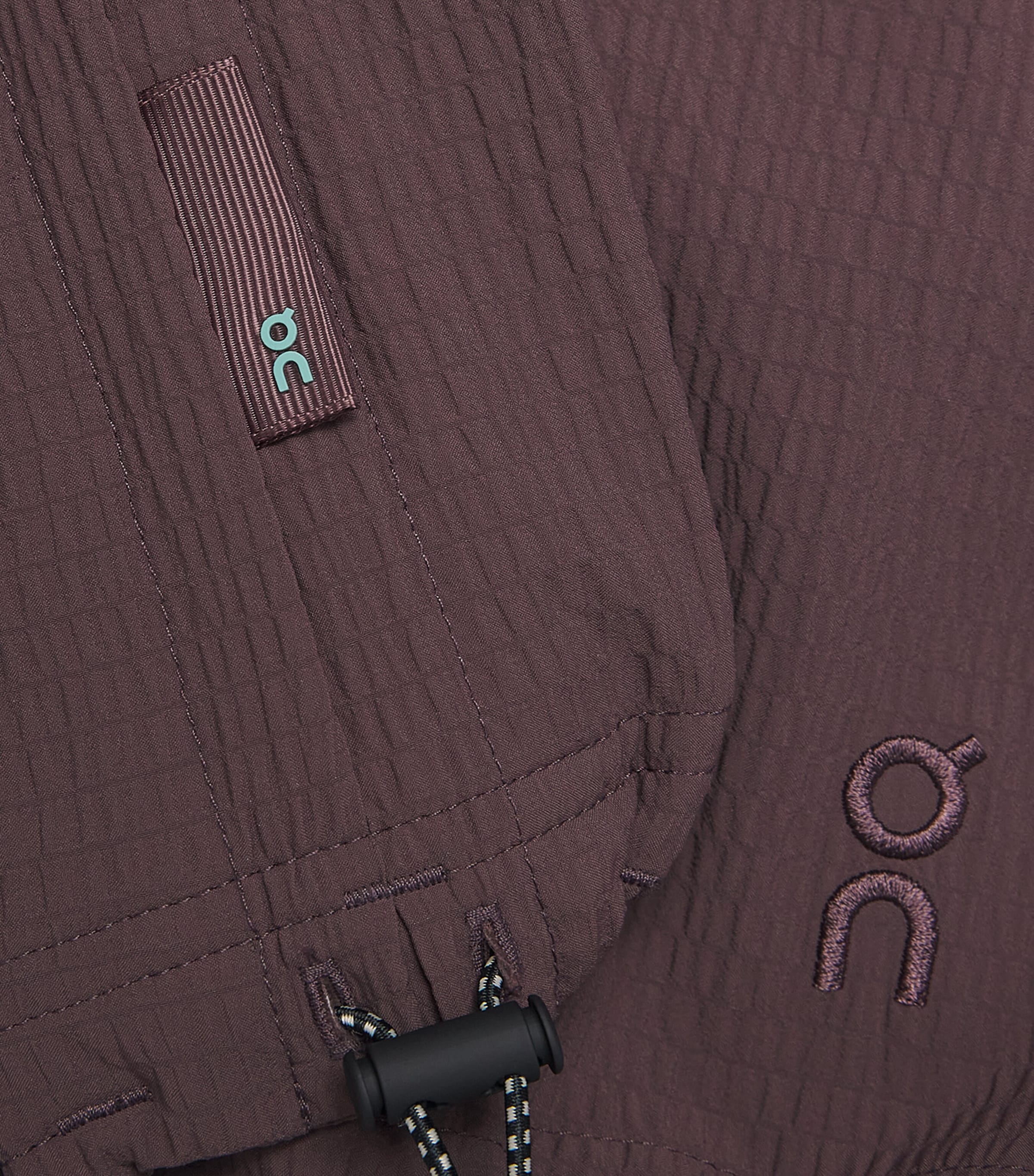 On Mens Textured Courtside Half-Zip Jacket Mulberry Image 6