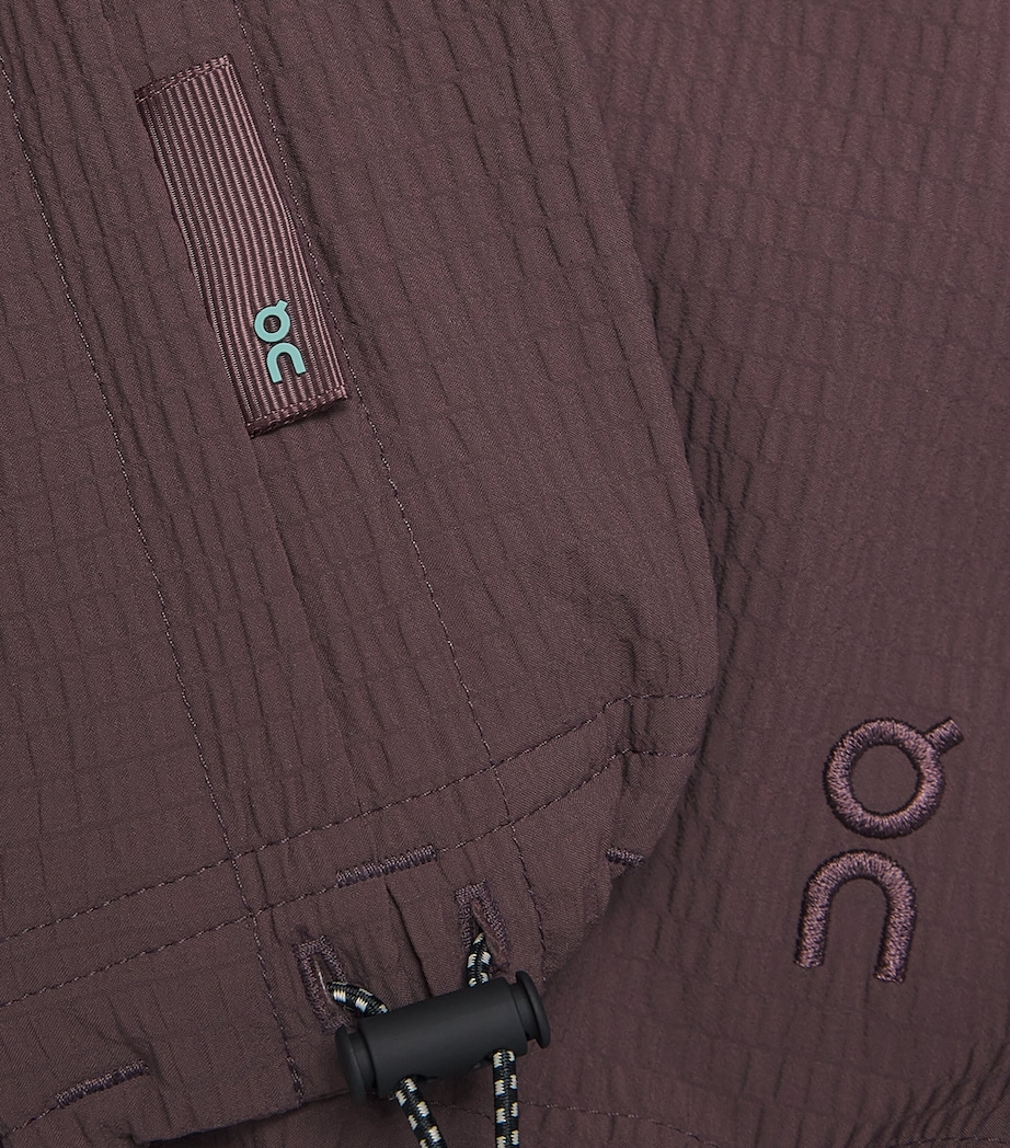 On Mens Textured Courtside Half-Zip Jacket Mulberry Image 6