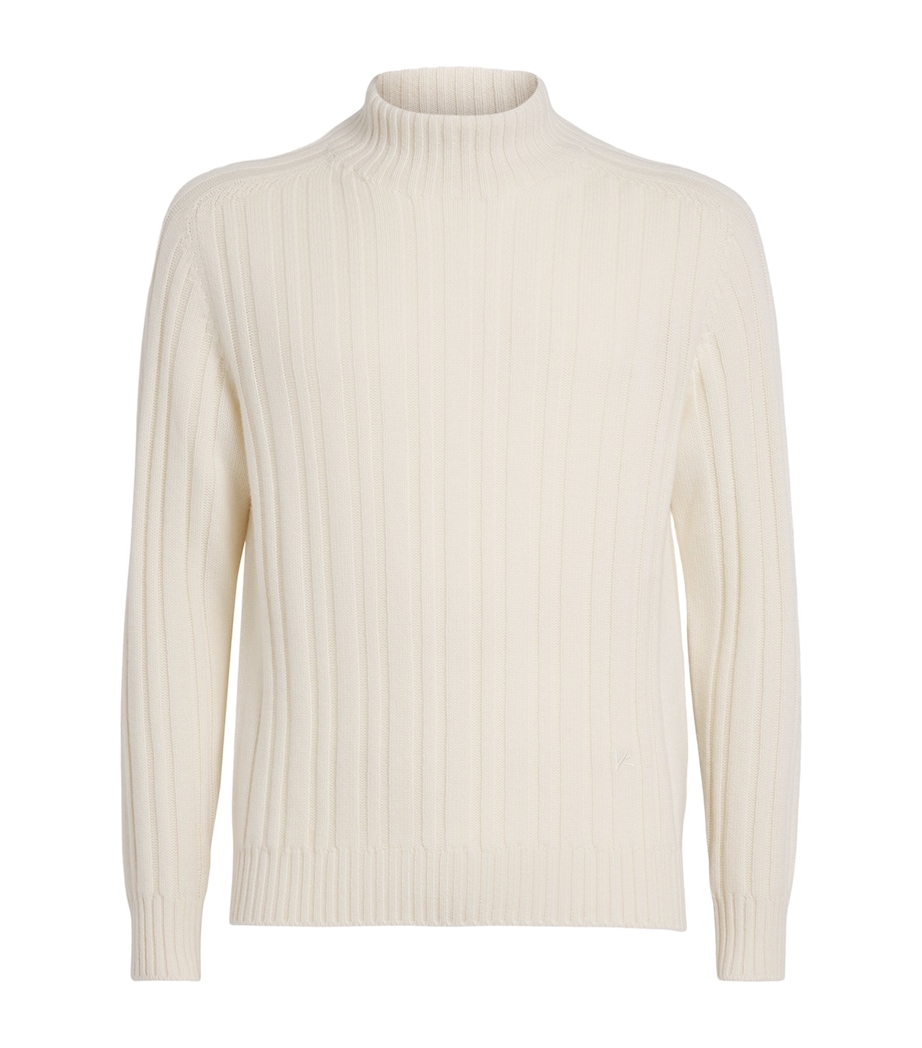 Cashmere Rib Mock-Neck Sweater 011 Image 1
