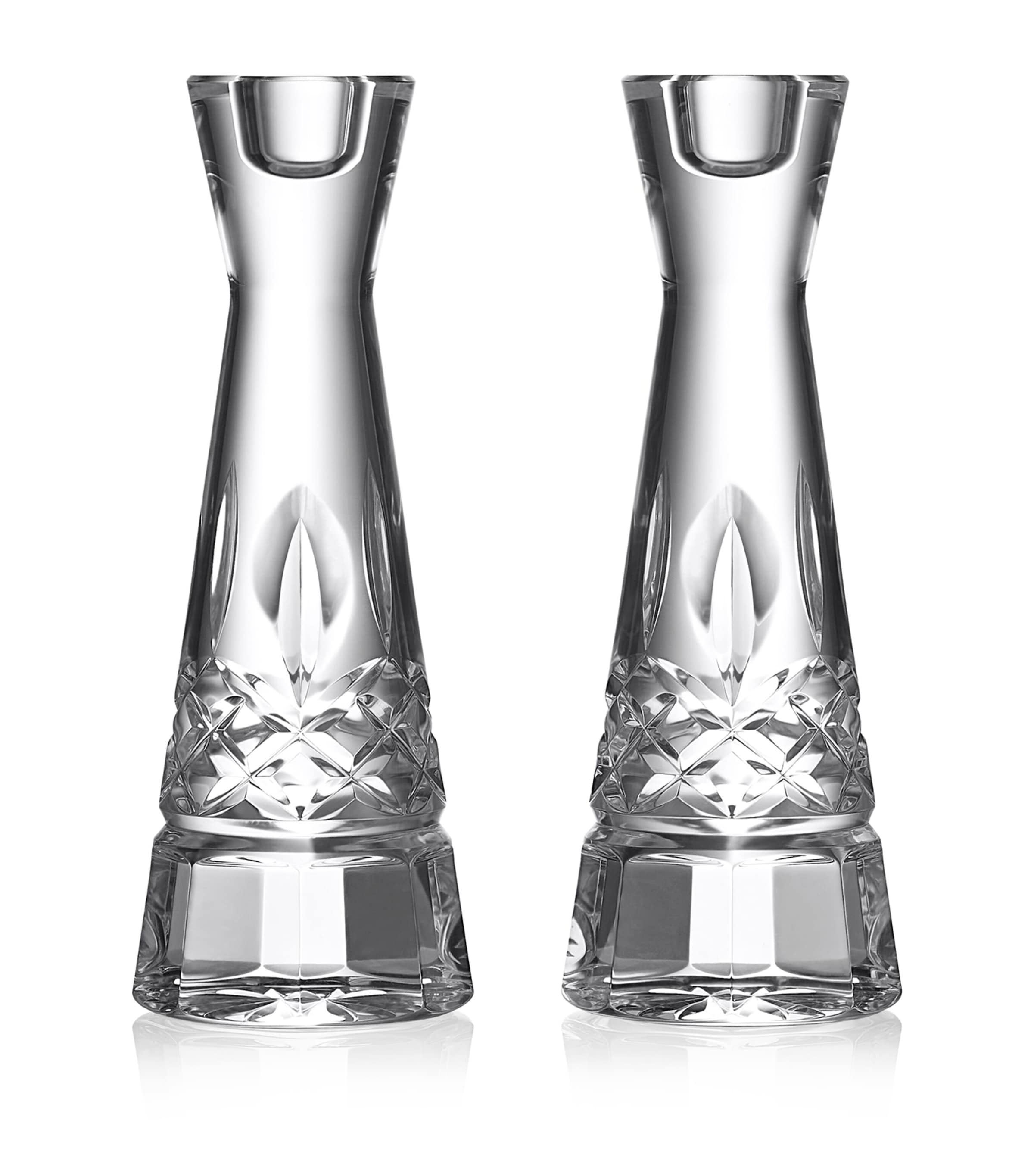 Waterford Set Of 2 Lismore Essence Candlesticks In Clear
