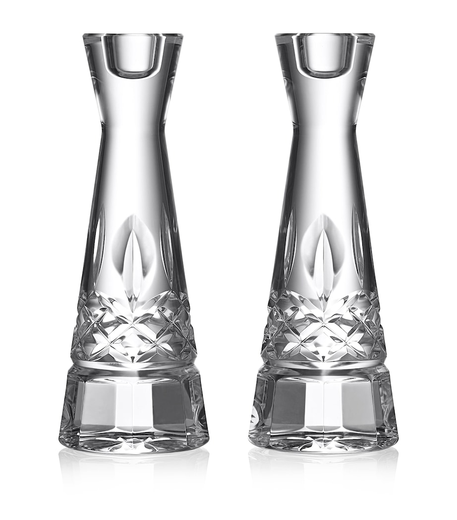 Set of 2 Lismore Essence Candlesticks (20cm) CLEAR Image 1