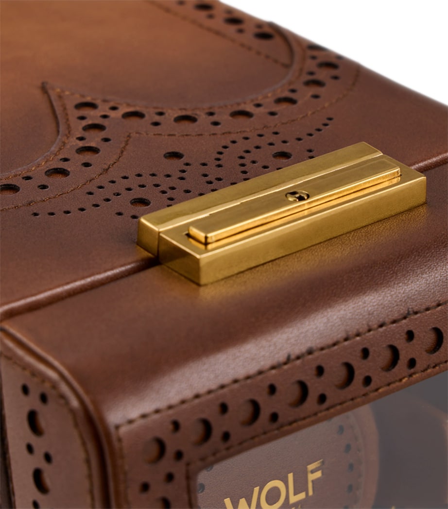 WOLF Brogue Single Watch Winder Burnished Brown Image 5