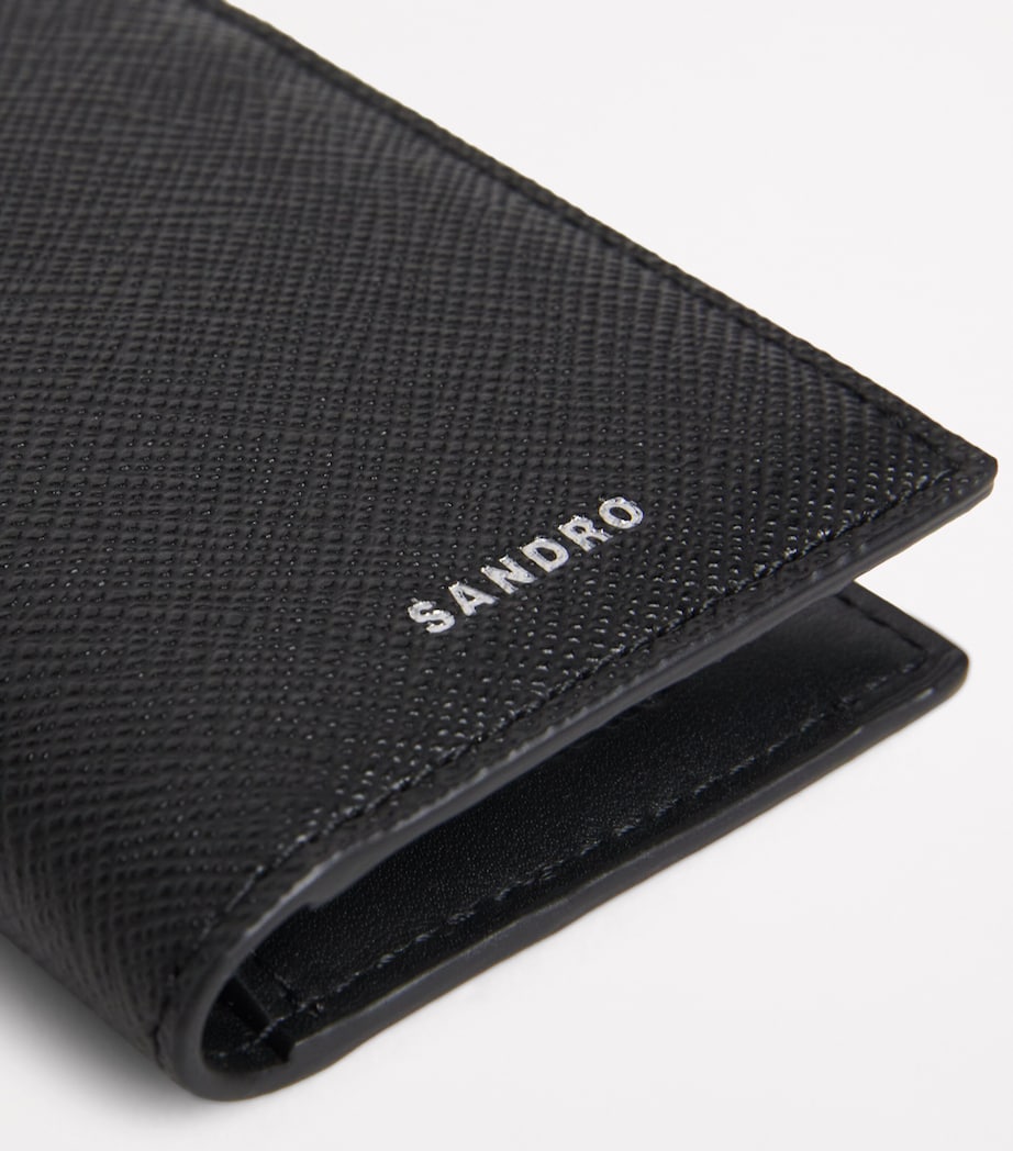 Faux Leather Bifold Card Holder BLACK Image 4