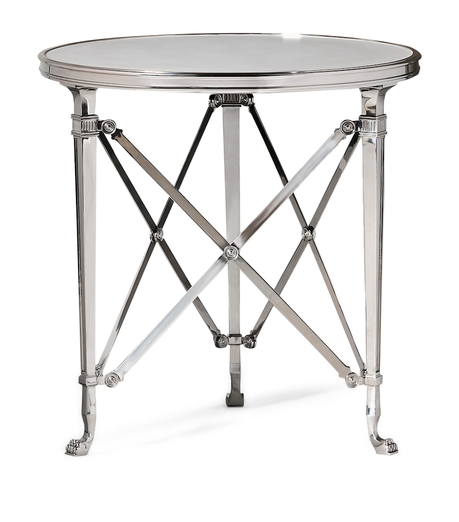 Limestone and Stainless Steel Cannes Gueridon Table STAINLESS STEEL Image 2