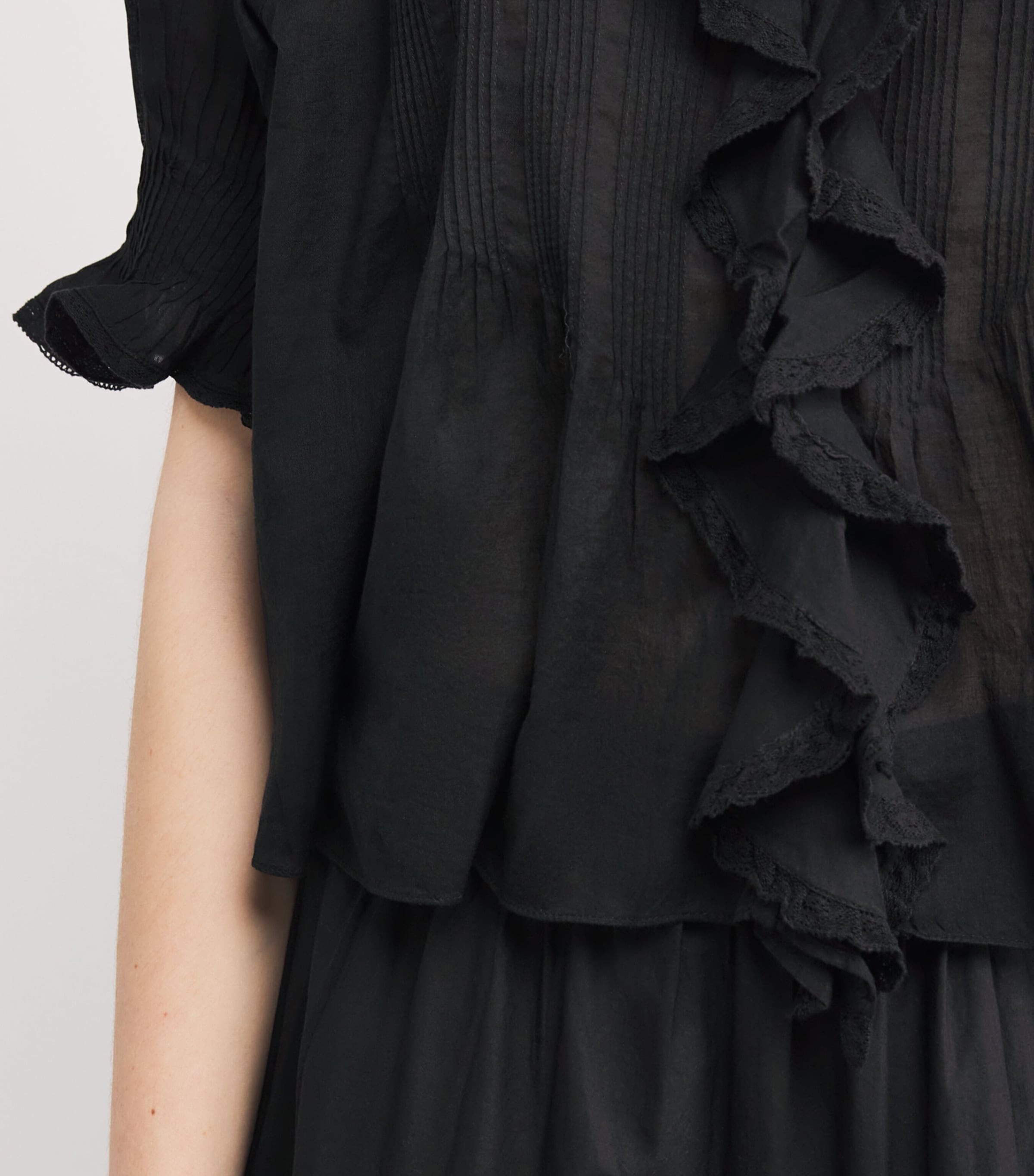 Organic Cotton Henri Blouse BLACK Image 6