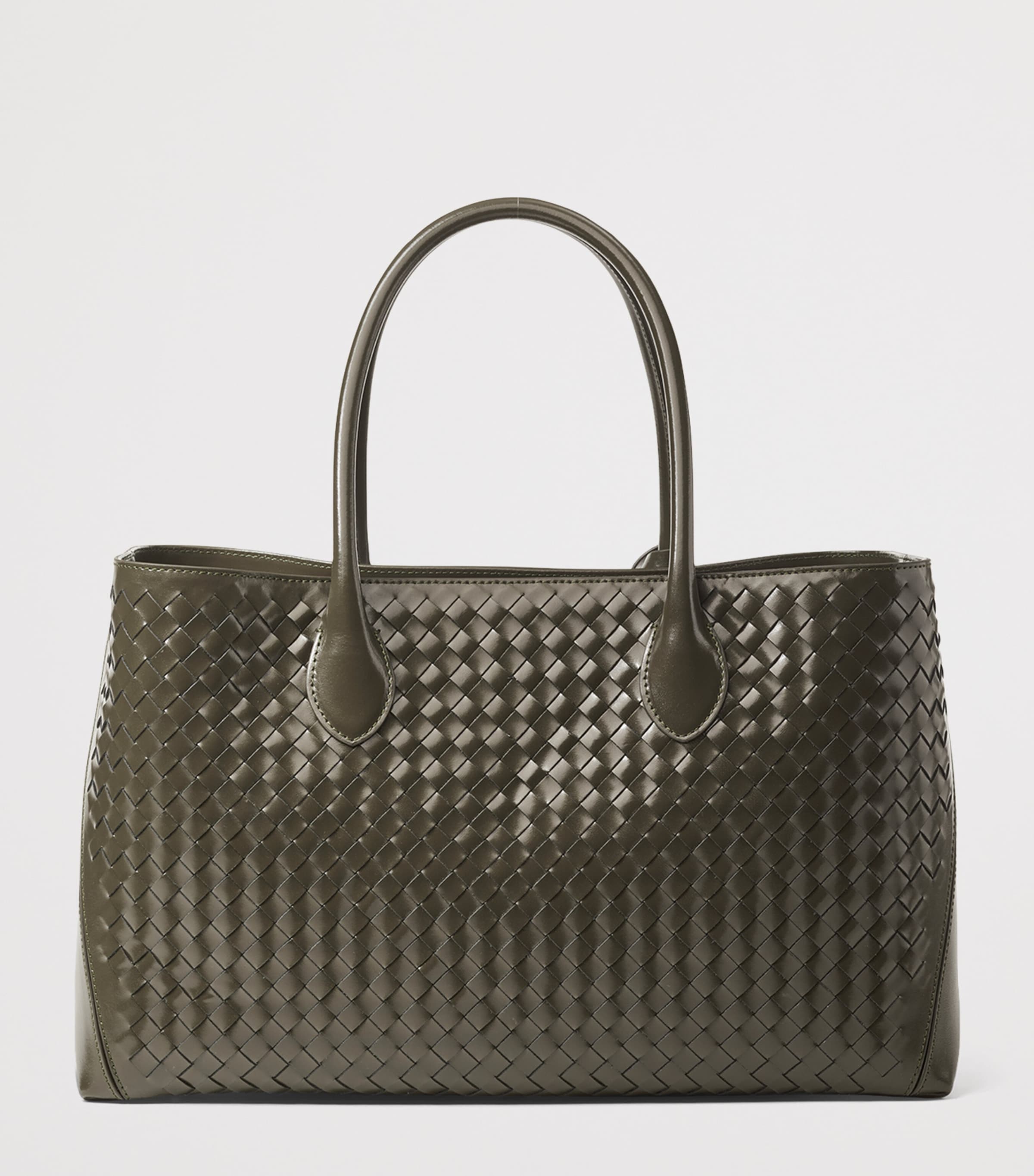 Leather London Tote Bag EVERGREEN Image 3