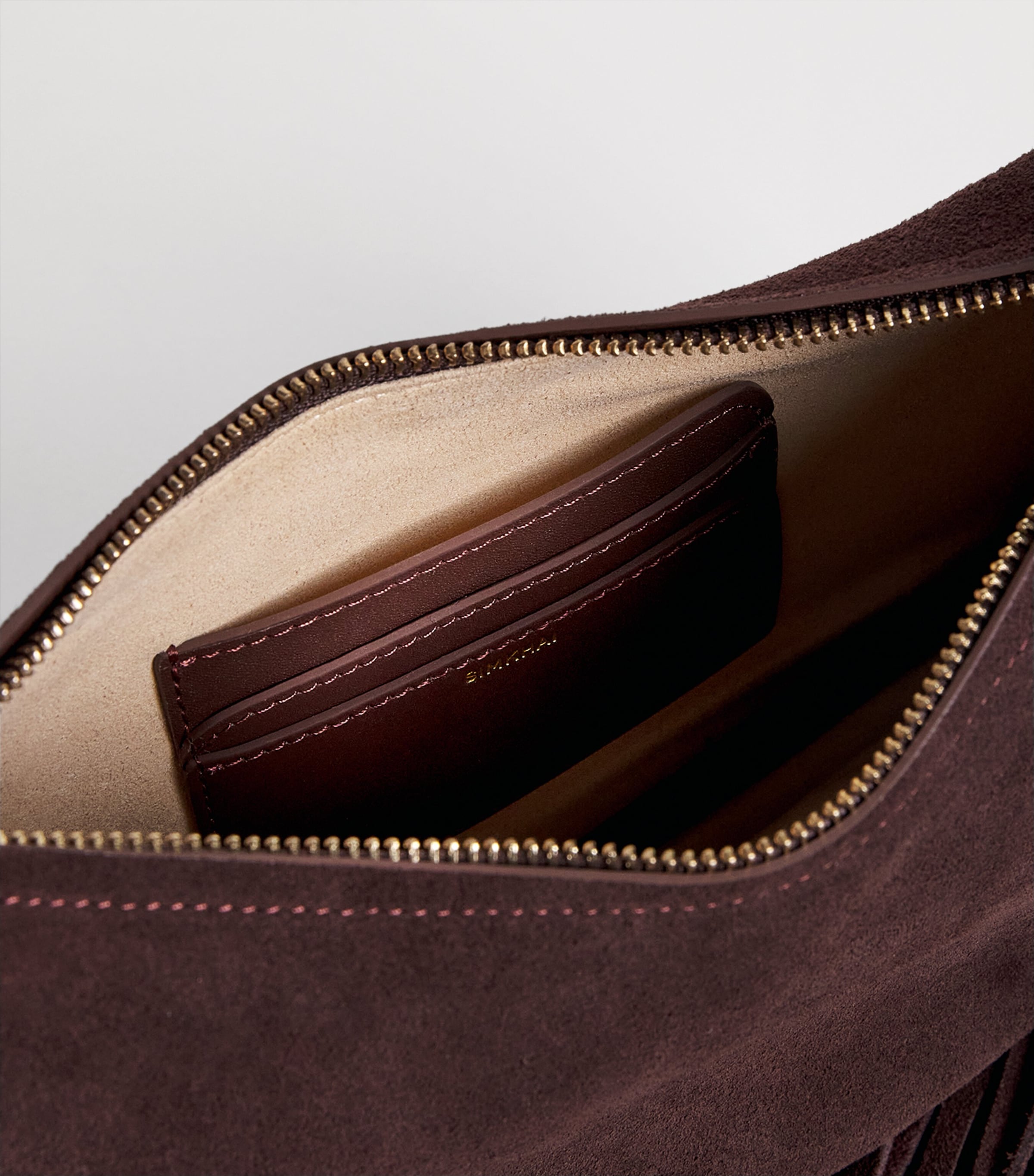 Suede Fringe Avery Cross-Body Bag CACAO Image 4