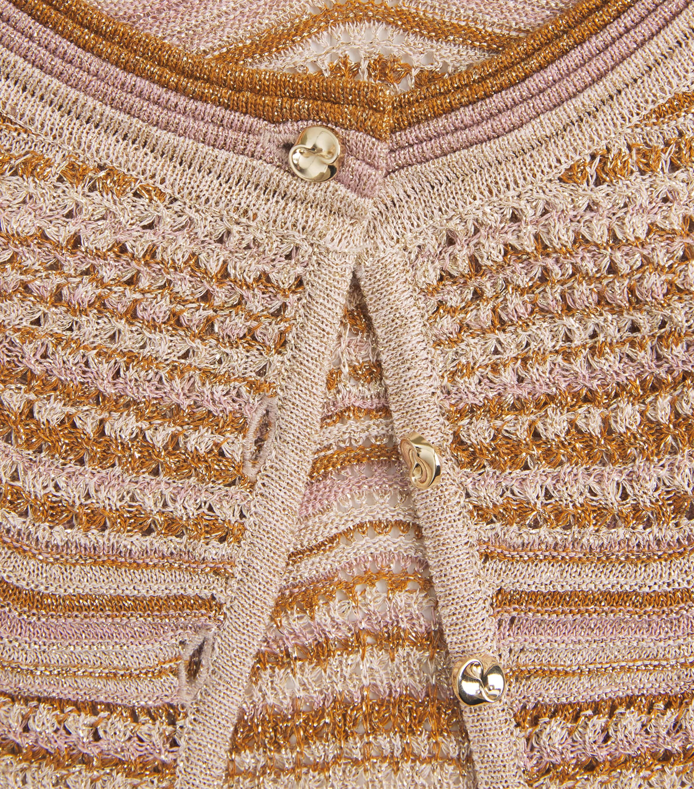 Sandro Paris Womens Knitted Stripe Cardigan Brown Image 5