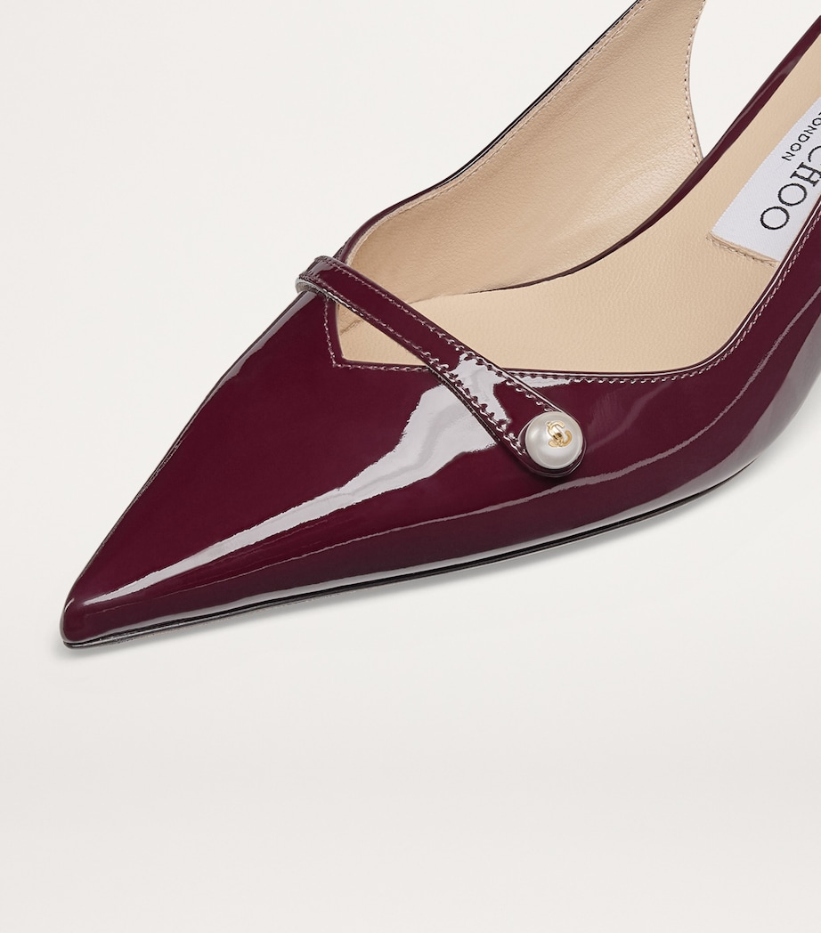 Amita 45 Leather Slingback Pumps GARNET Image 5