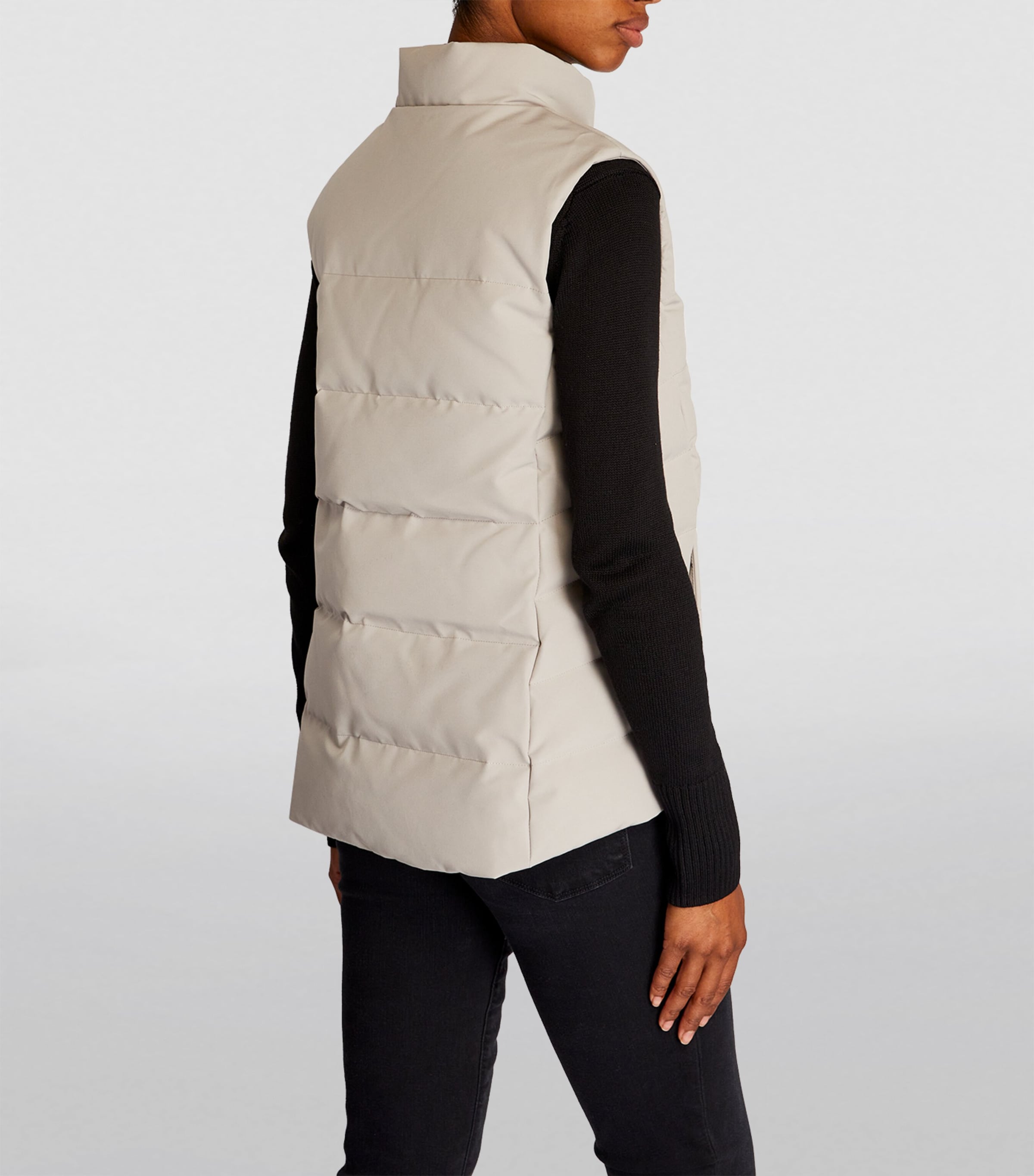 Canada Goose Womens Down-Filled Quilted Freestyle Gilet Limestone Image 4