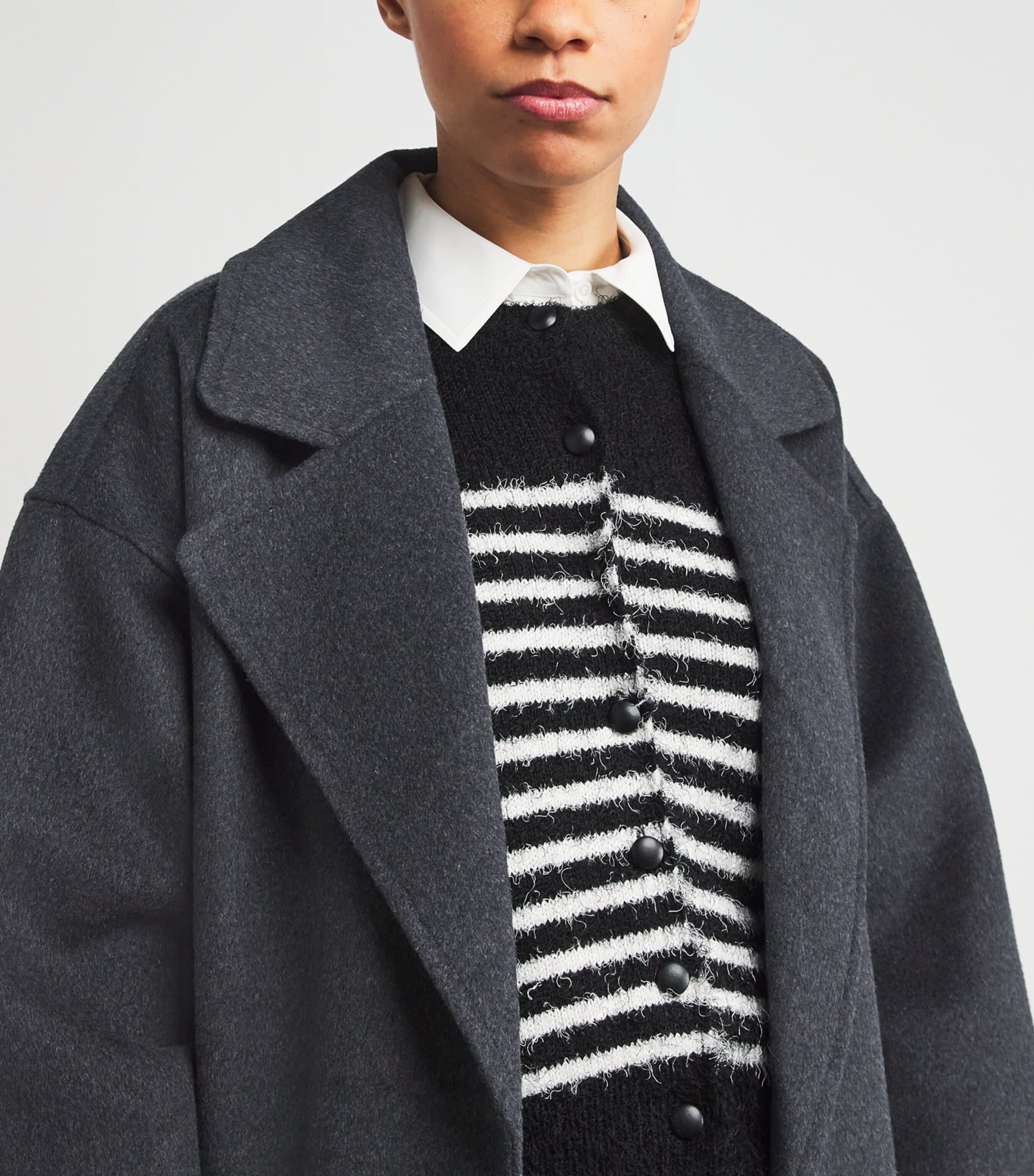 Wool-Blend Connery Coat DARK CHARCOAL Image 6