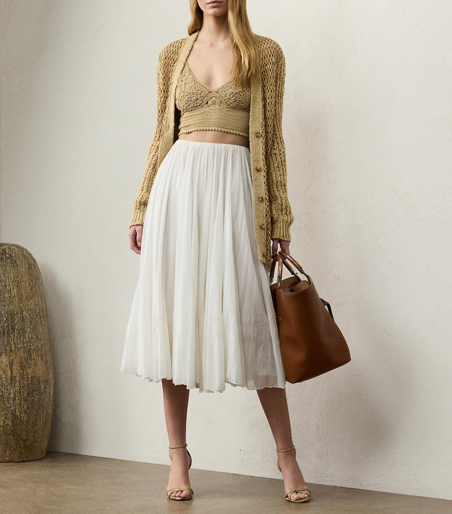 Silk Crochet Bralette LIGHT SAND Image 2