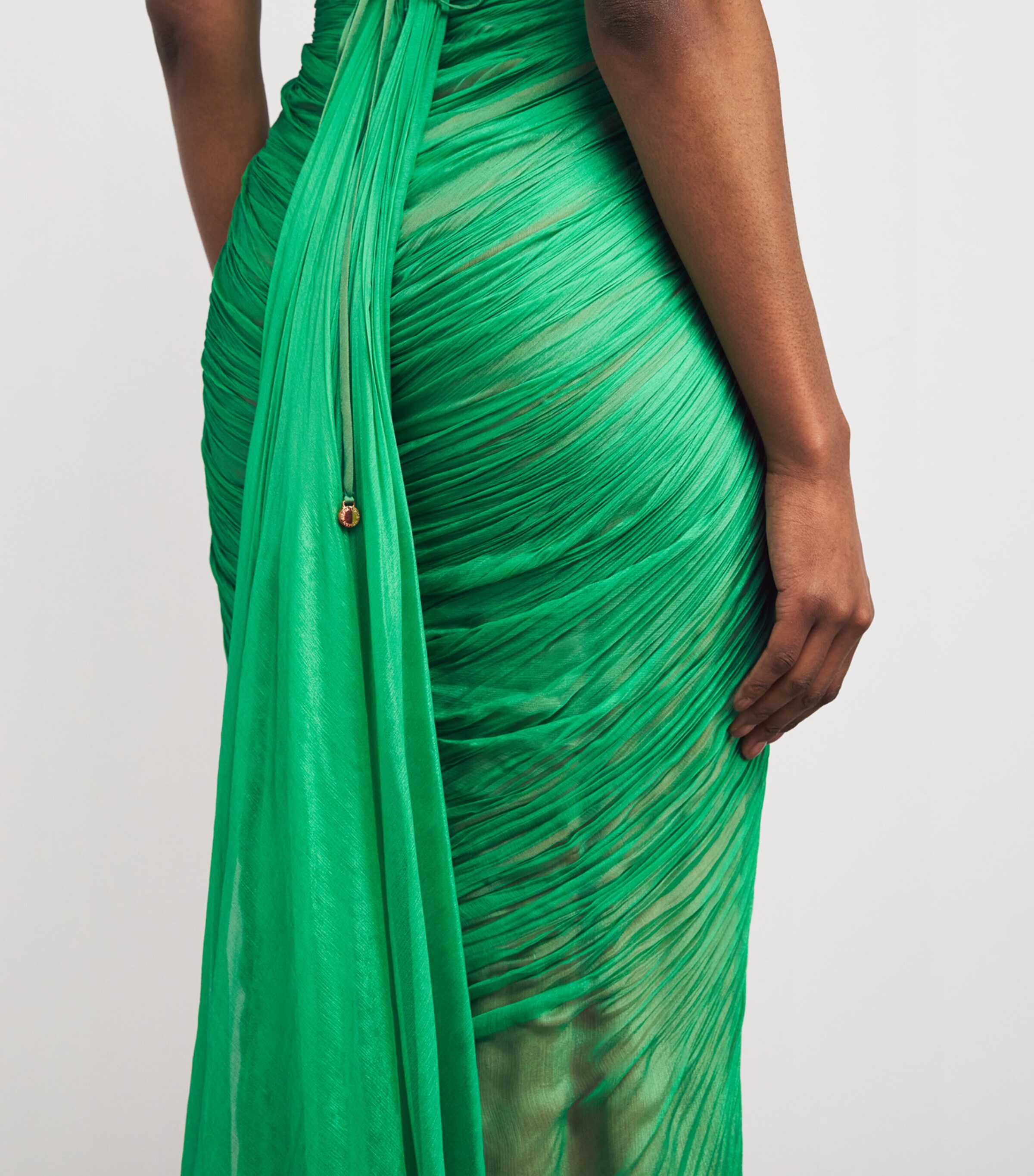 Maria Lucia Hohan Womens Silk Cassiopeia Gown Smarald Image 6