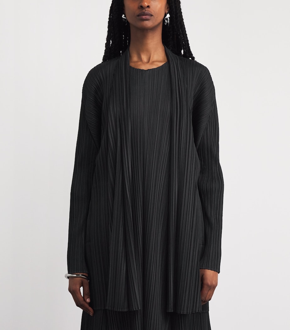 Pleats Please Issey Miyake Womens Mellow Pleats Cardigan Black Image 4